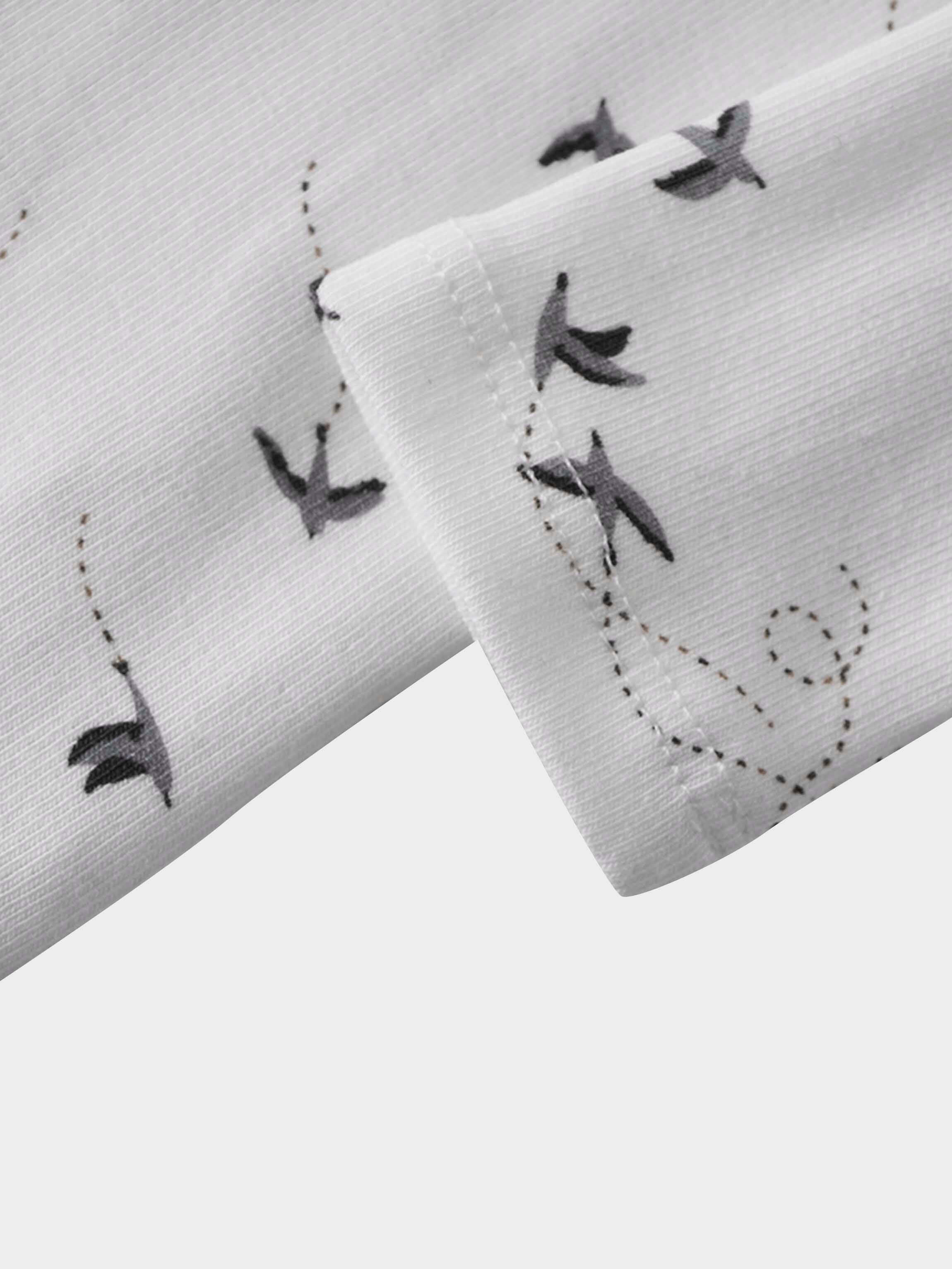 Girls grey swallow t-shirt detail