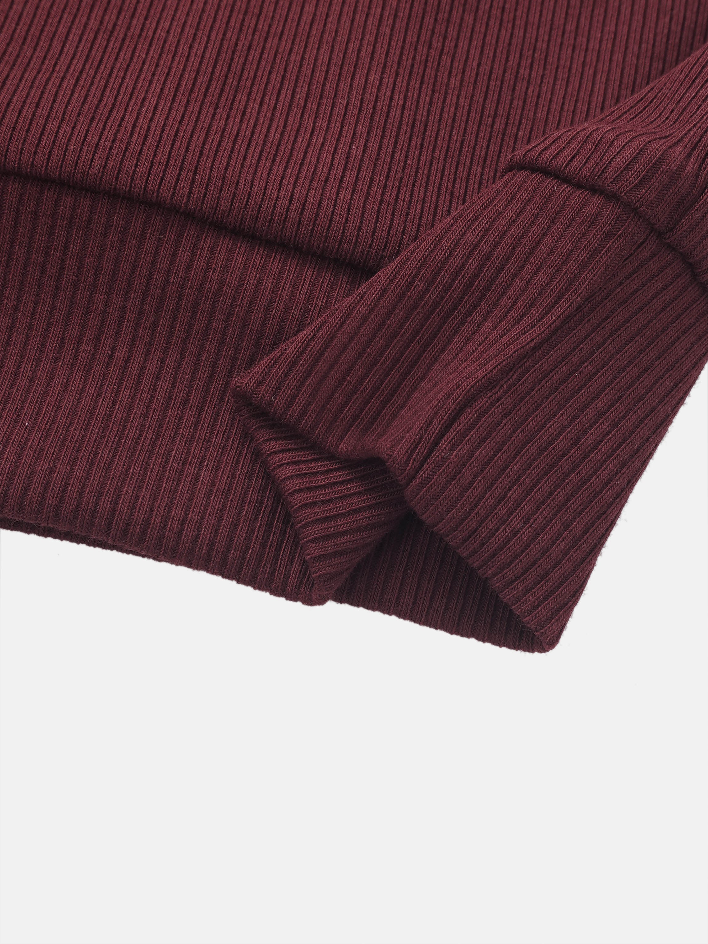 Bomber Set Burgundy; little girls set in burgundy ribbed knit fabric with cuffs.