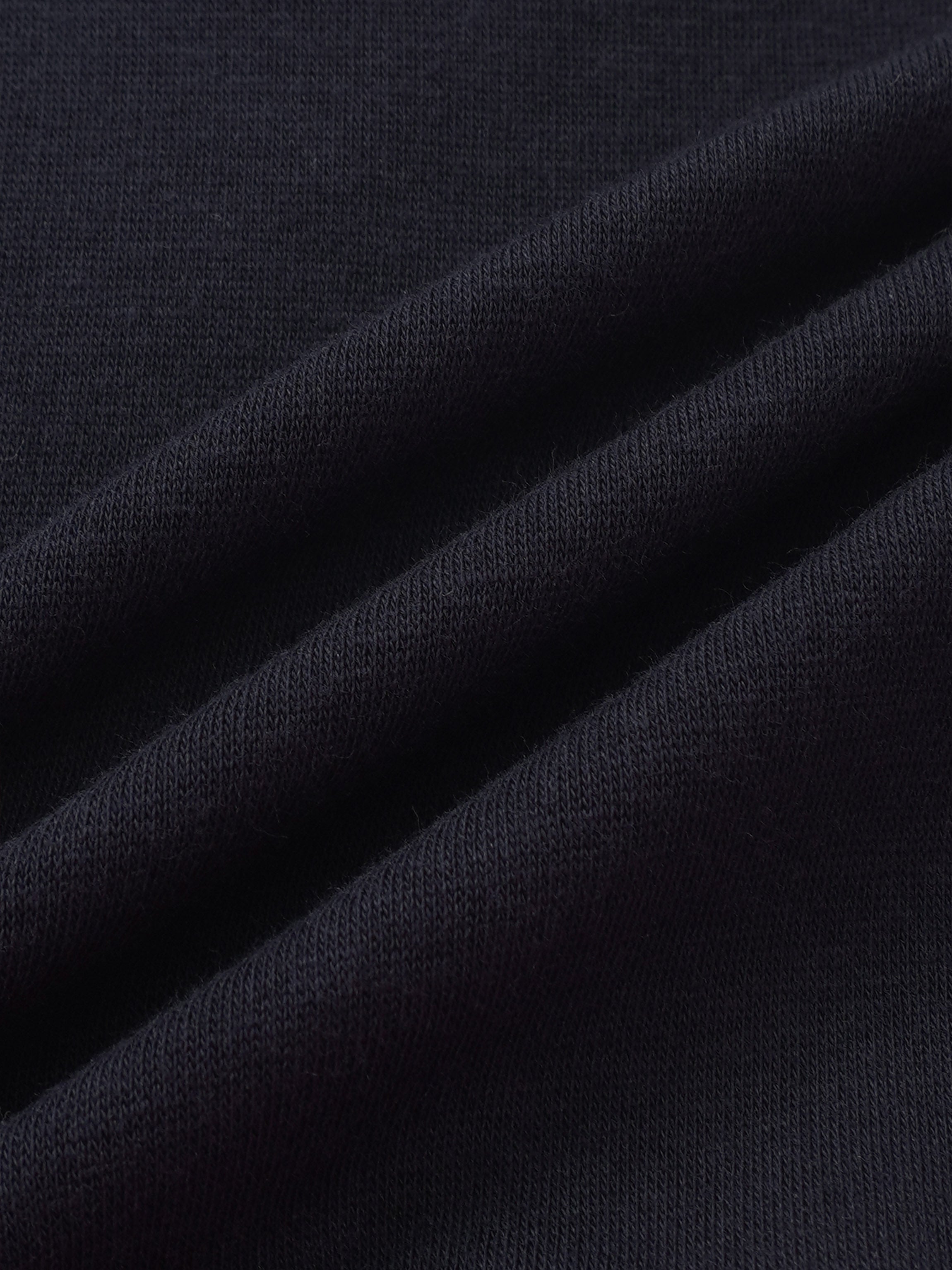 Merci Sweatshirt navy; boys top in navy knit fabric with ribbed texture.