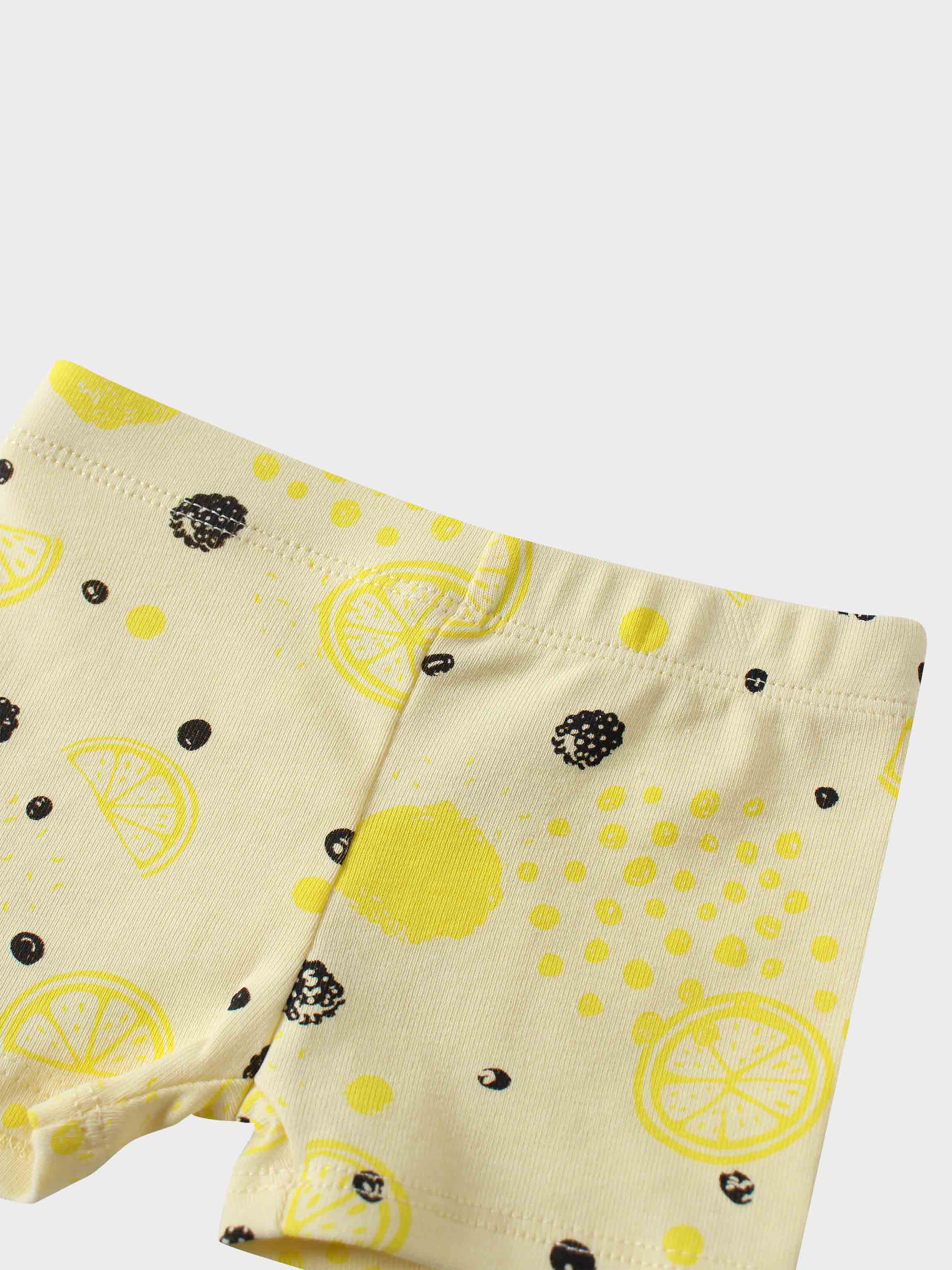 Boys lemon print shorts with blackberries