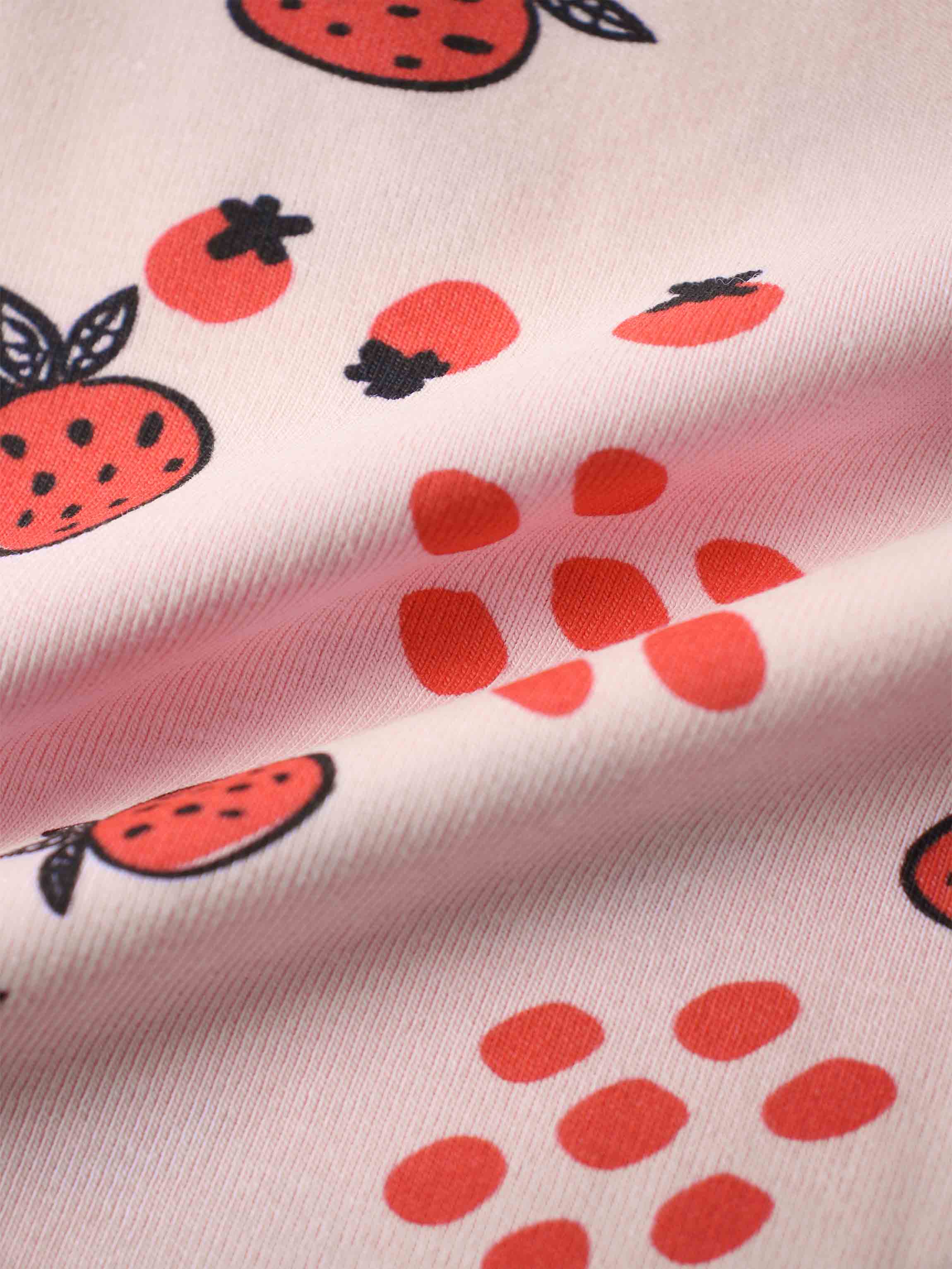 strawberry print fabric for outfits for girls