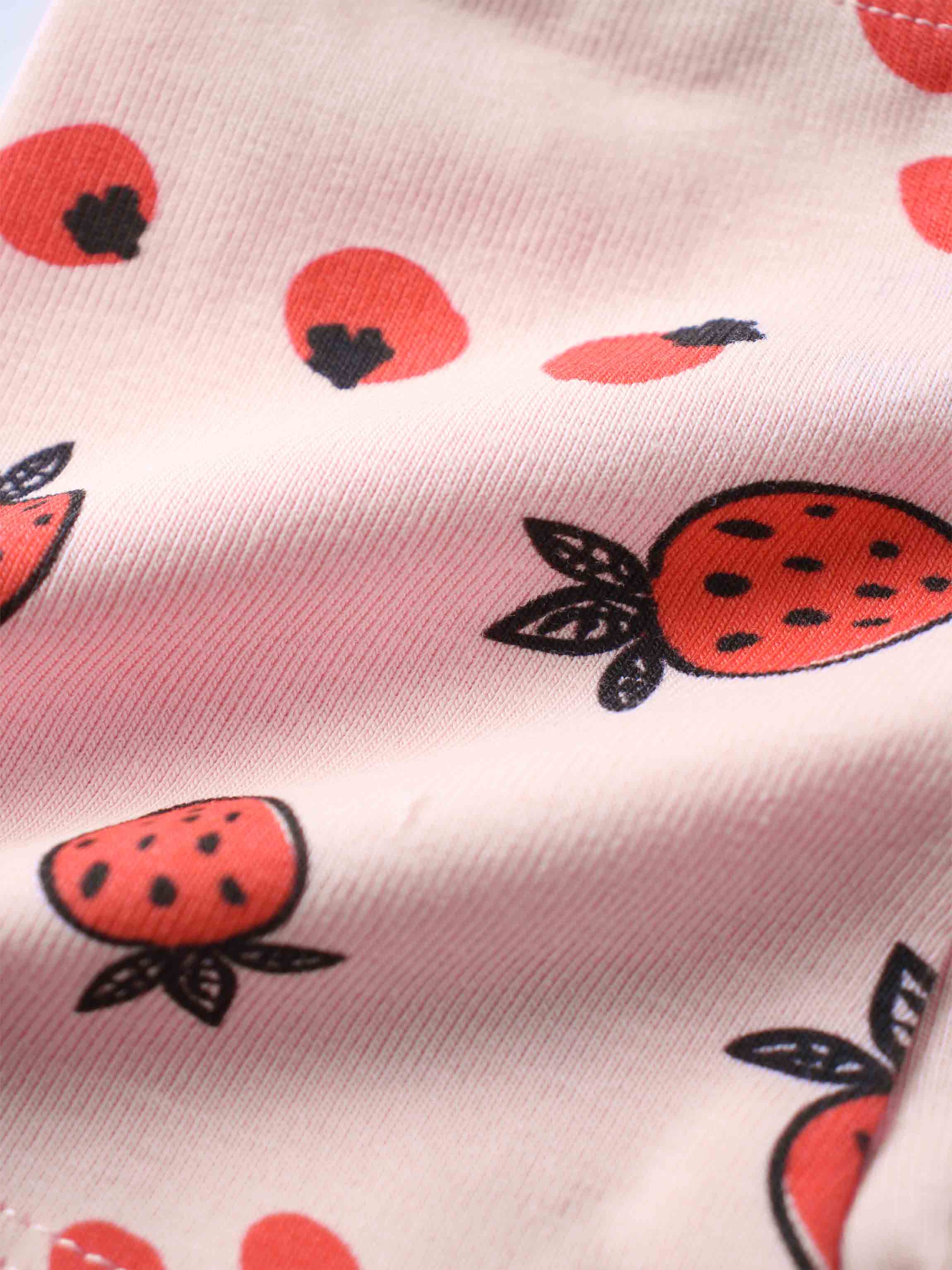 strawberry print fabric for outfits for girls