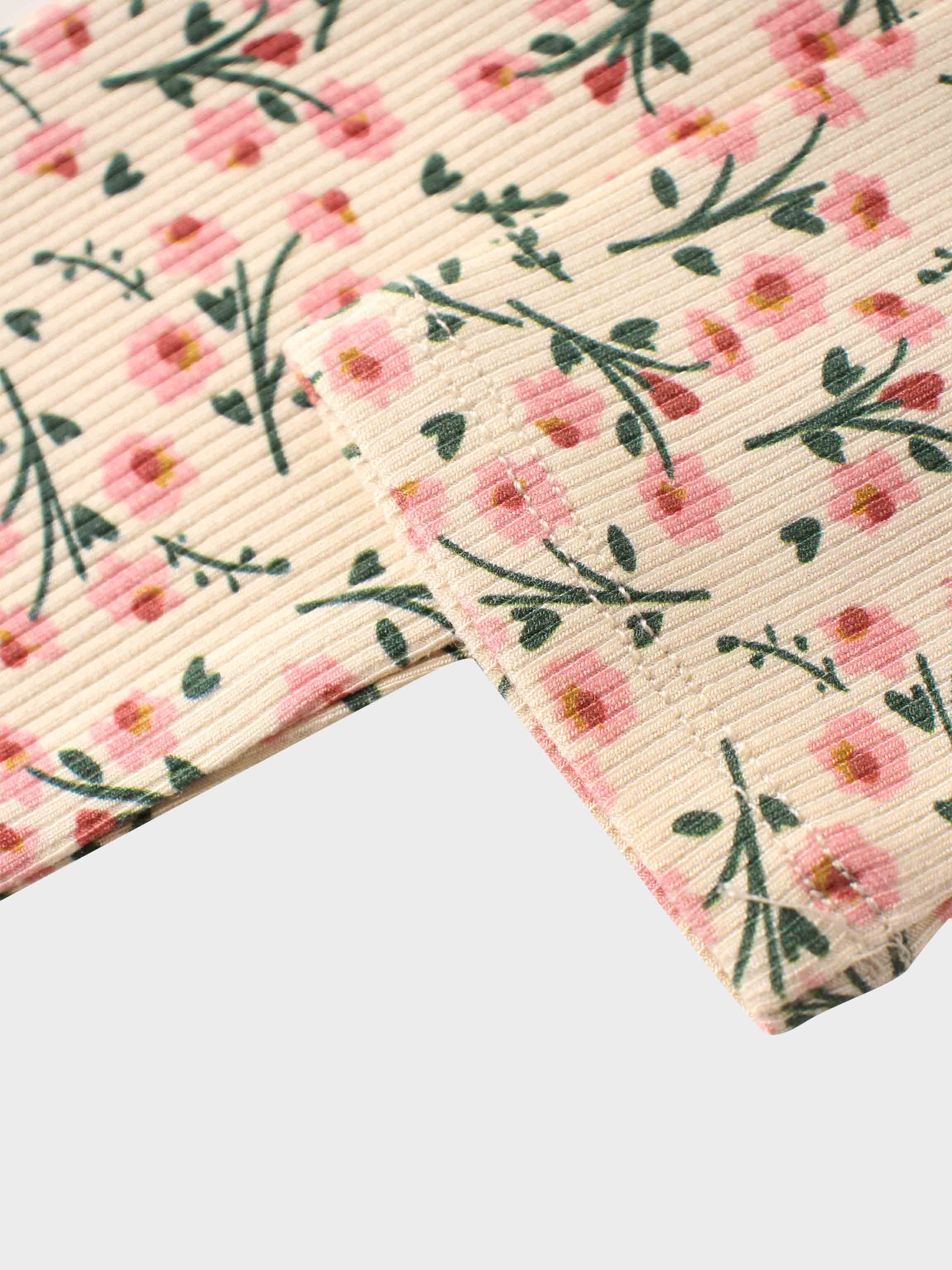Floral print girls pajamas fabric