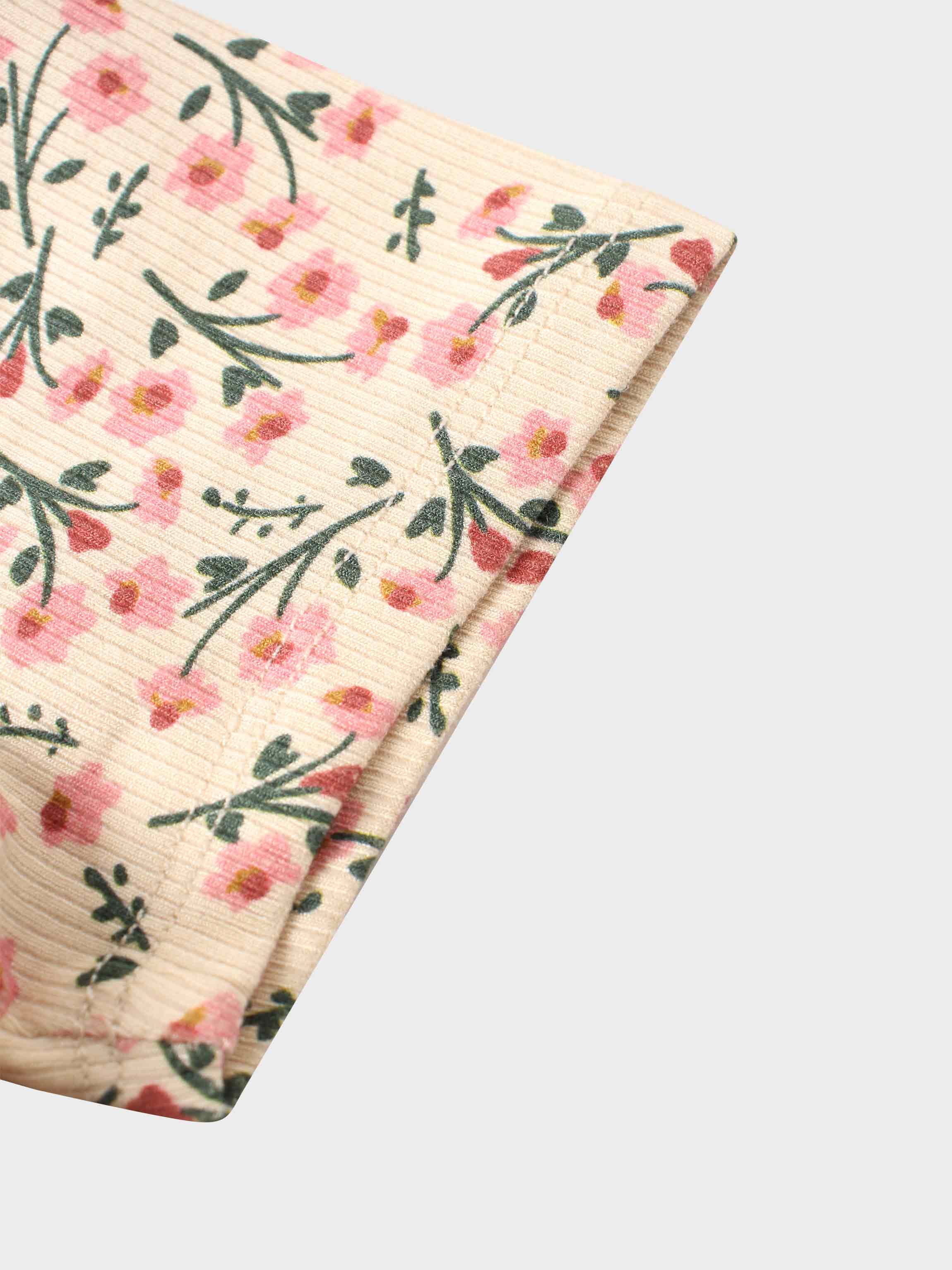 Floral print fabric close-up