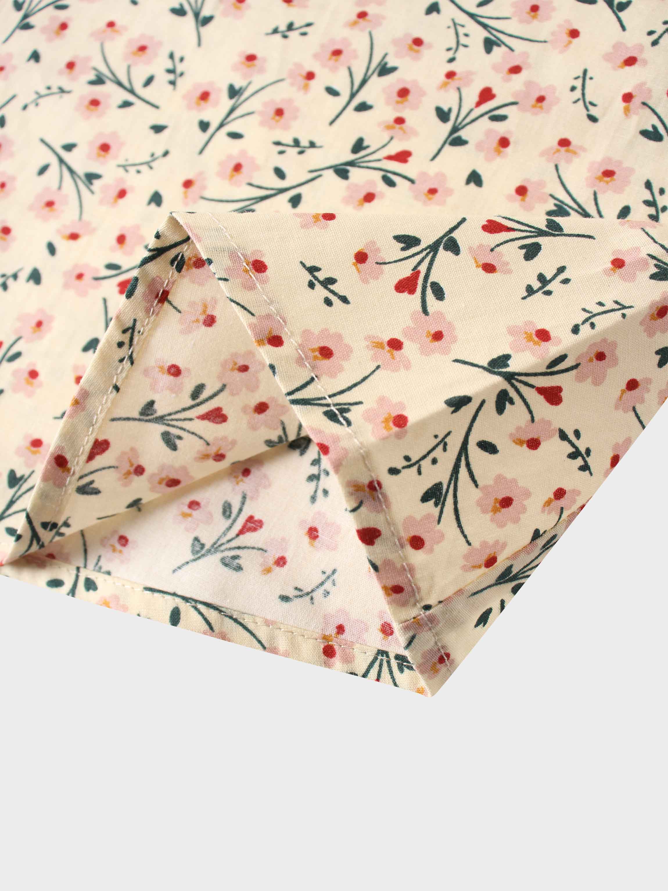 Floral fabric detail close-up