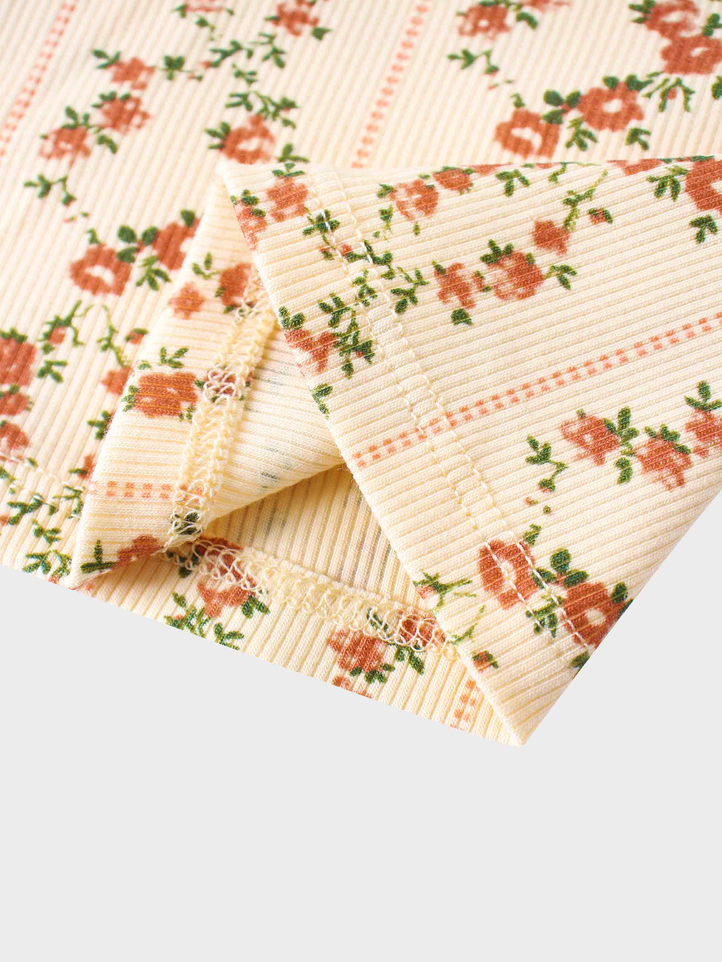 Floral fabric detail for outfits for girls