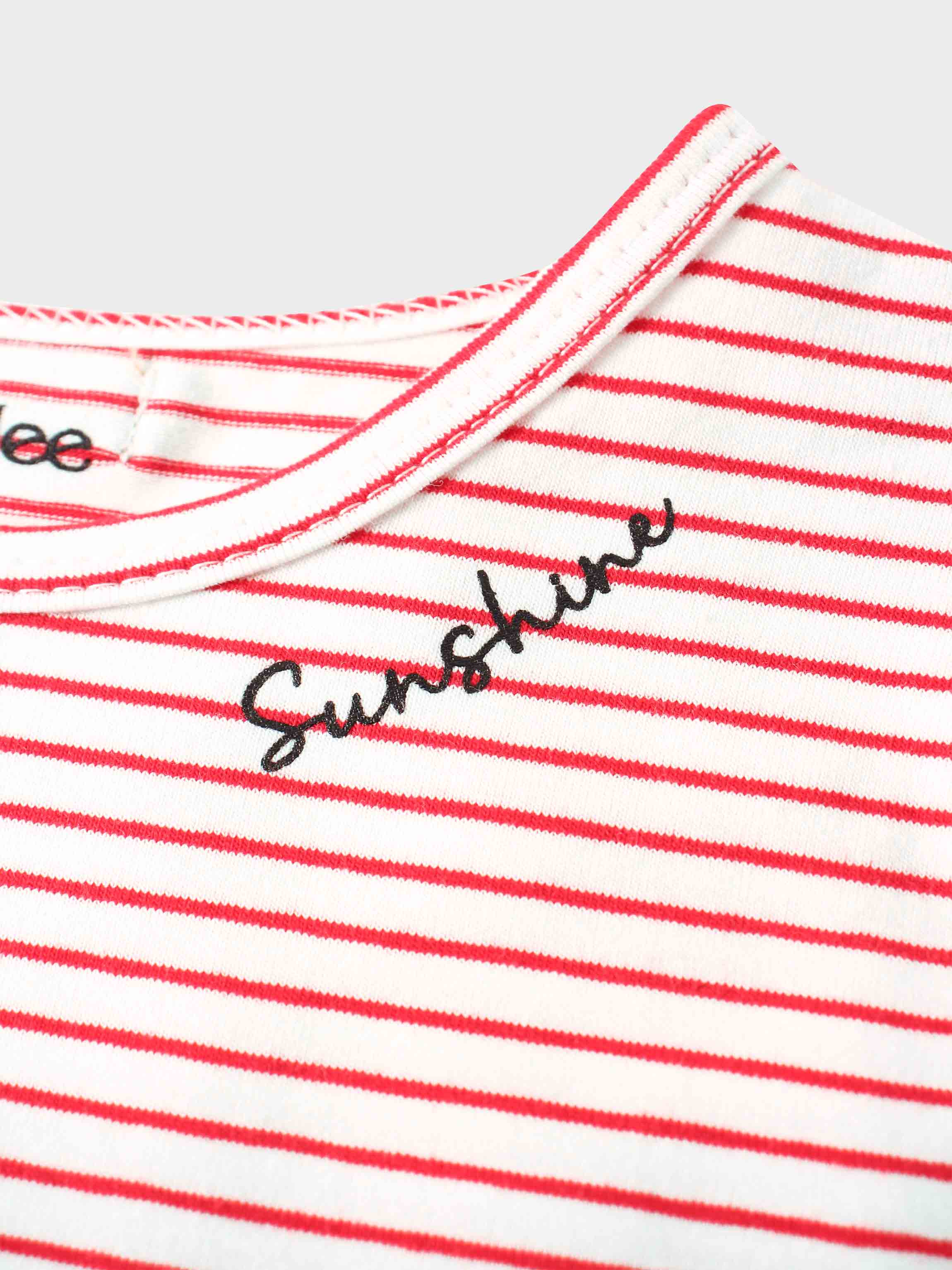 Pink and white striped girls shirts