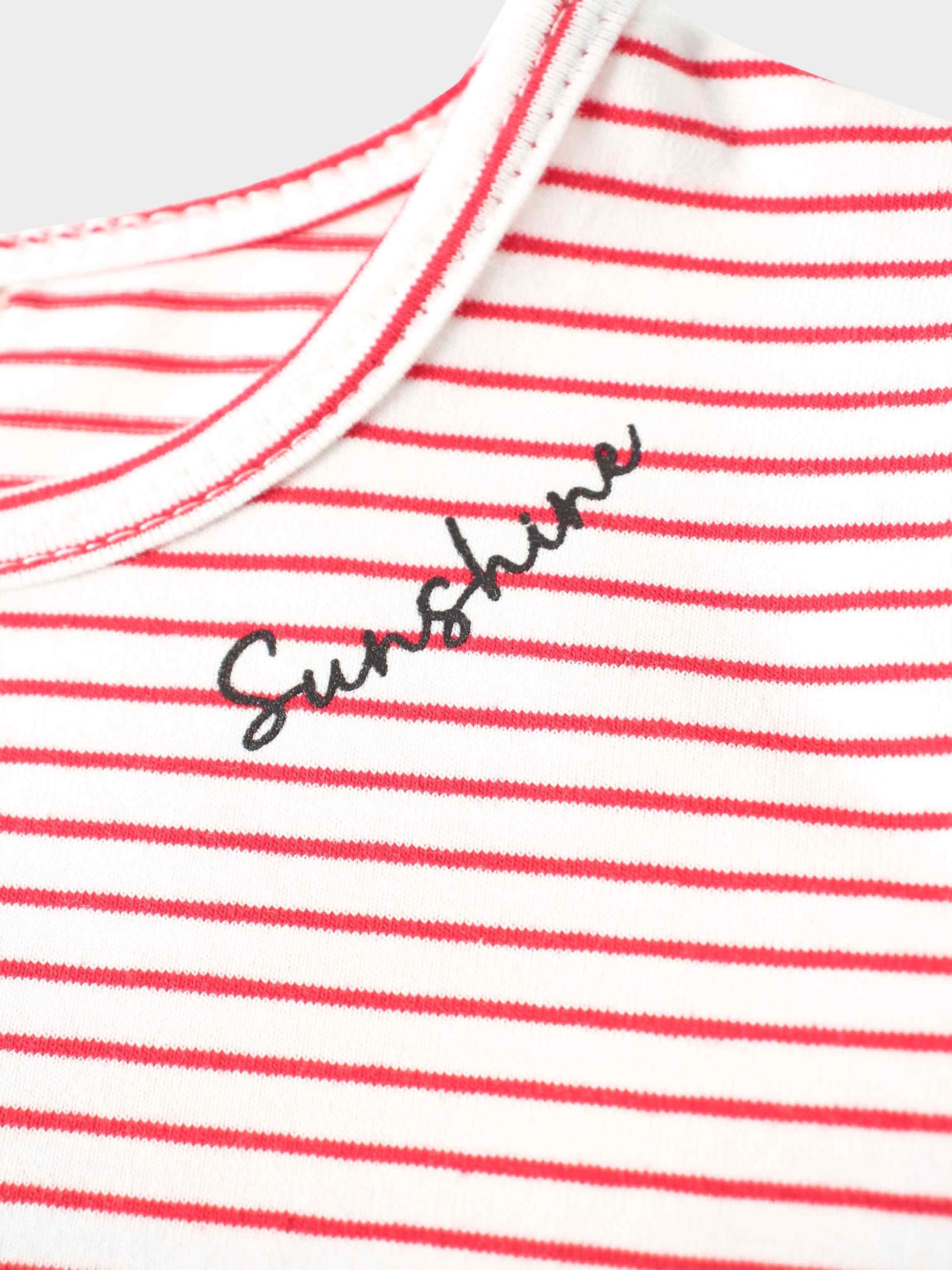 Girls shirts pink and white striped tee