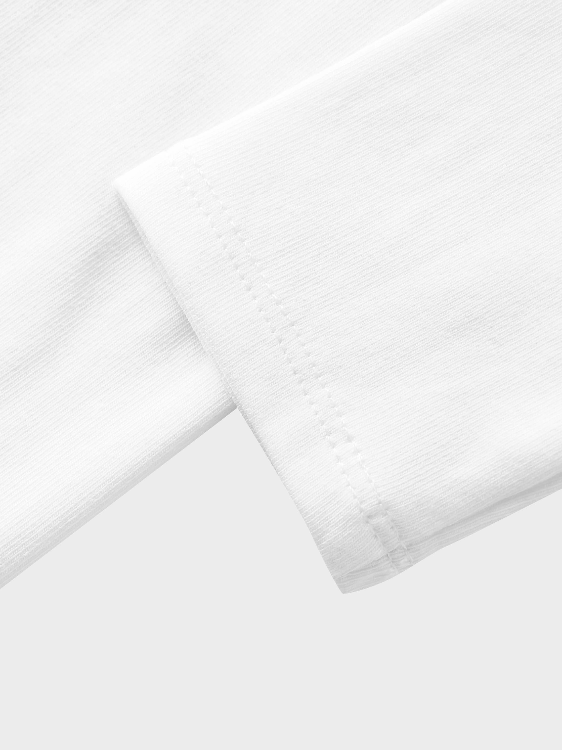 White fitted girls shirts sleeve detail