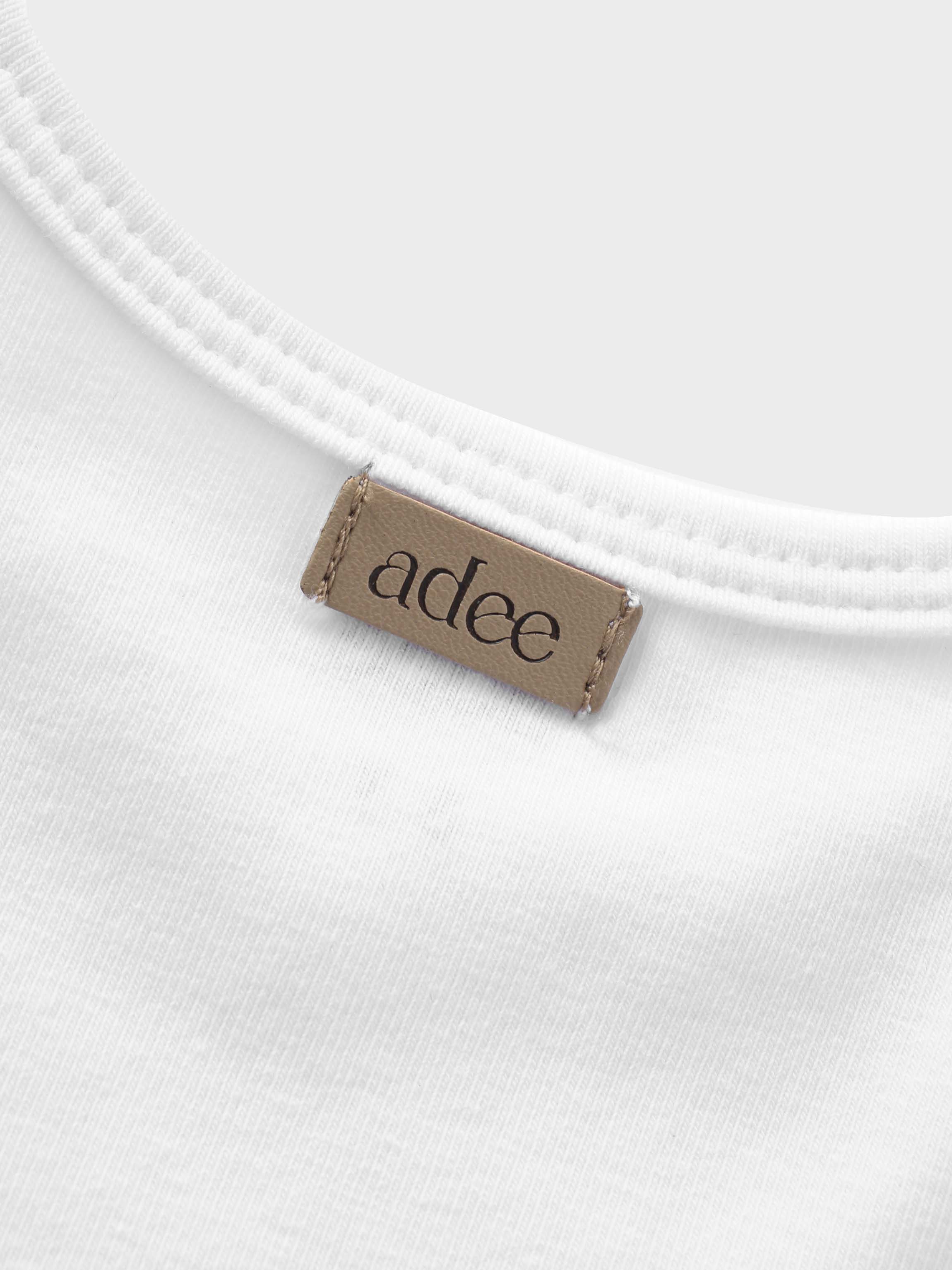 Close-up of white shirt label