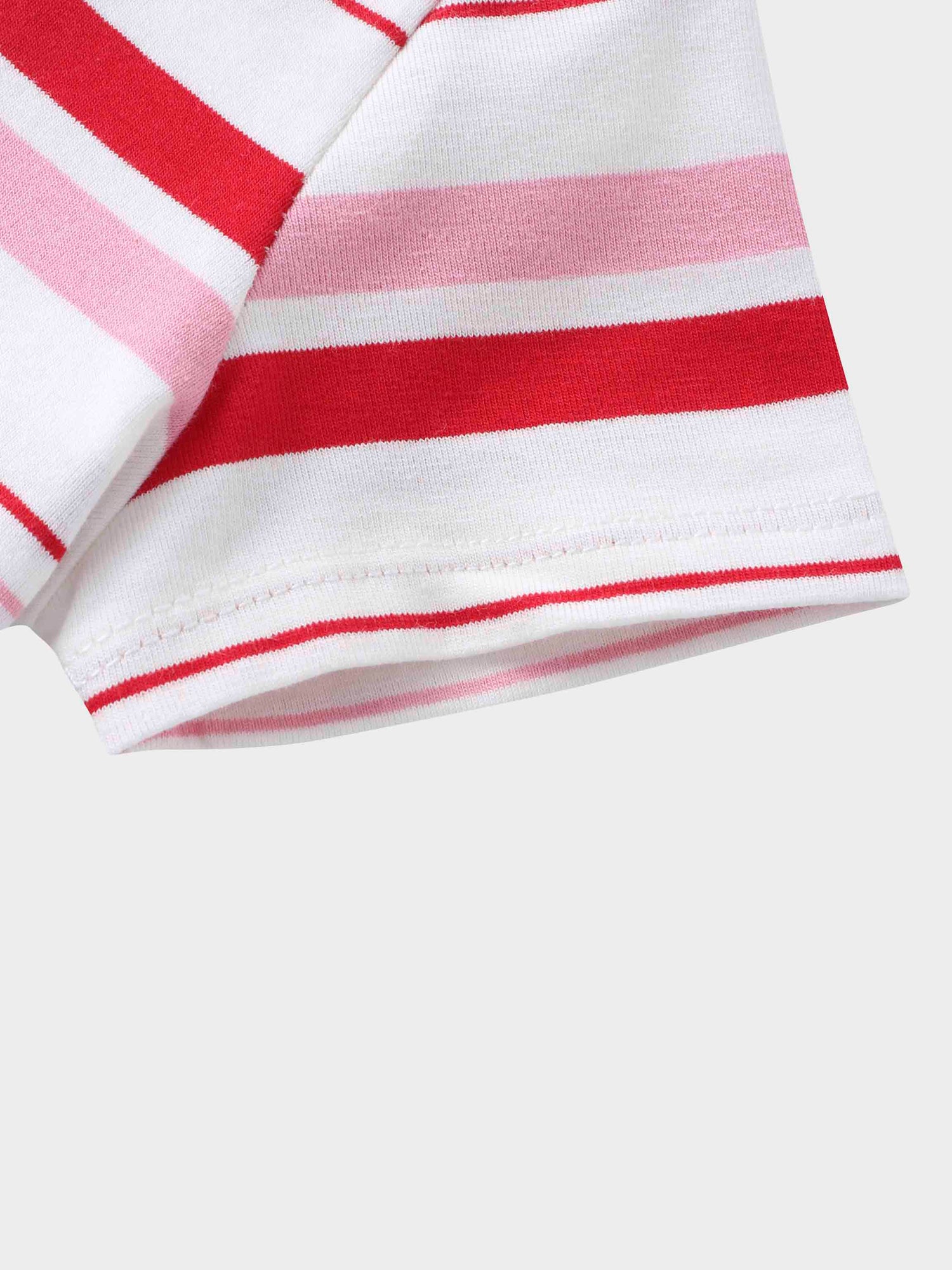 Pink and red striped girls shirts