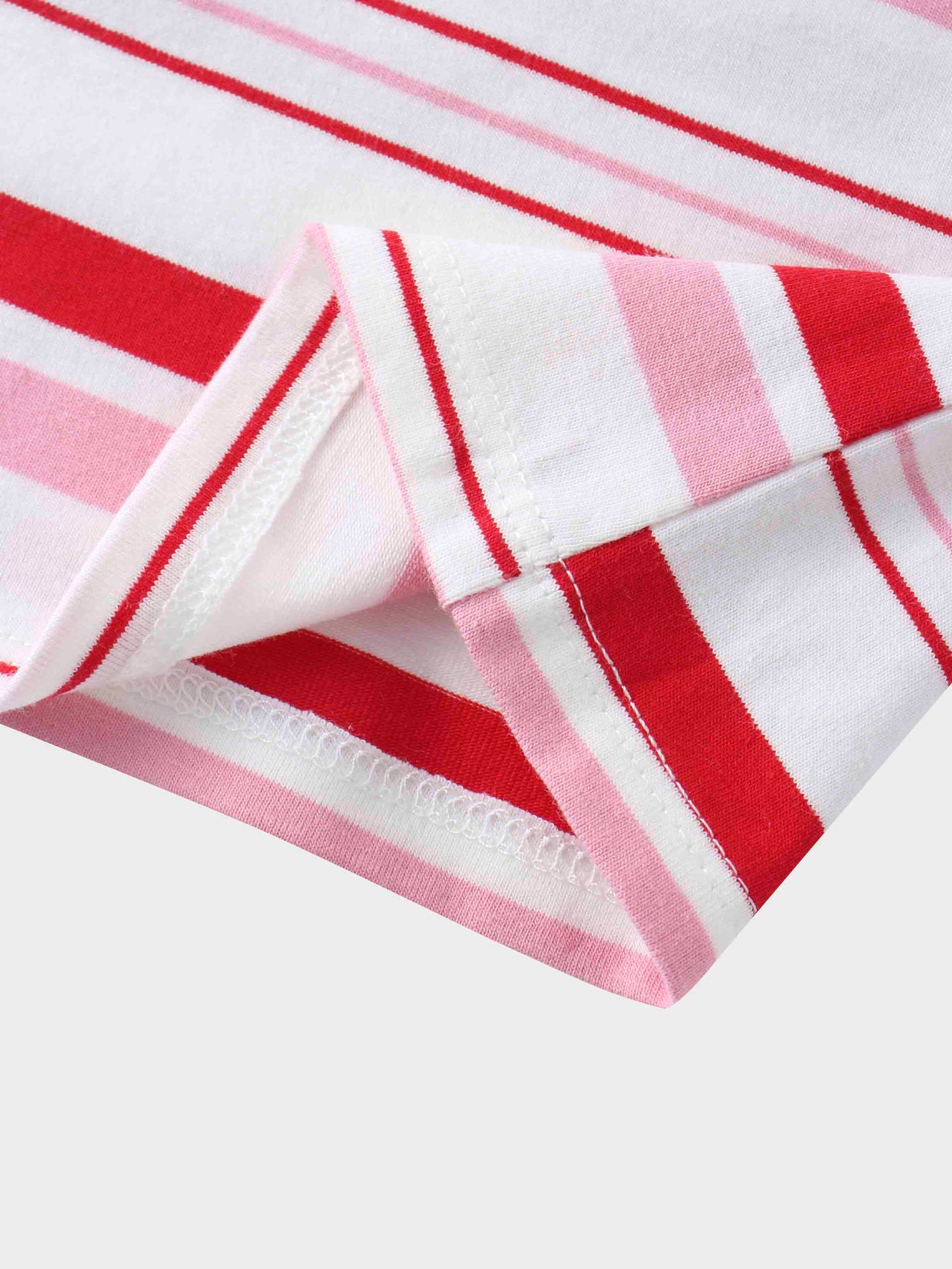 Pink and red striped girls shirts