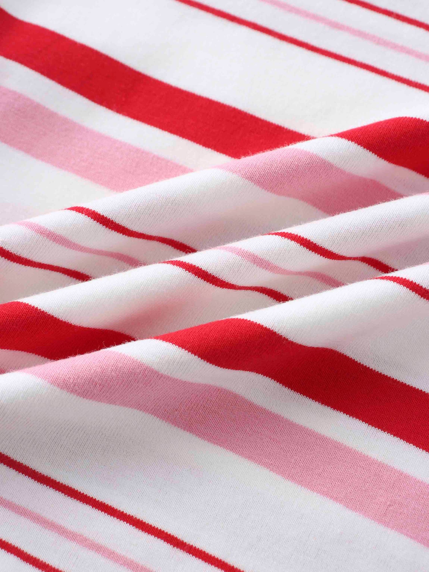 Pink and red striped fabric for girls shirts