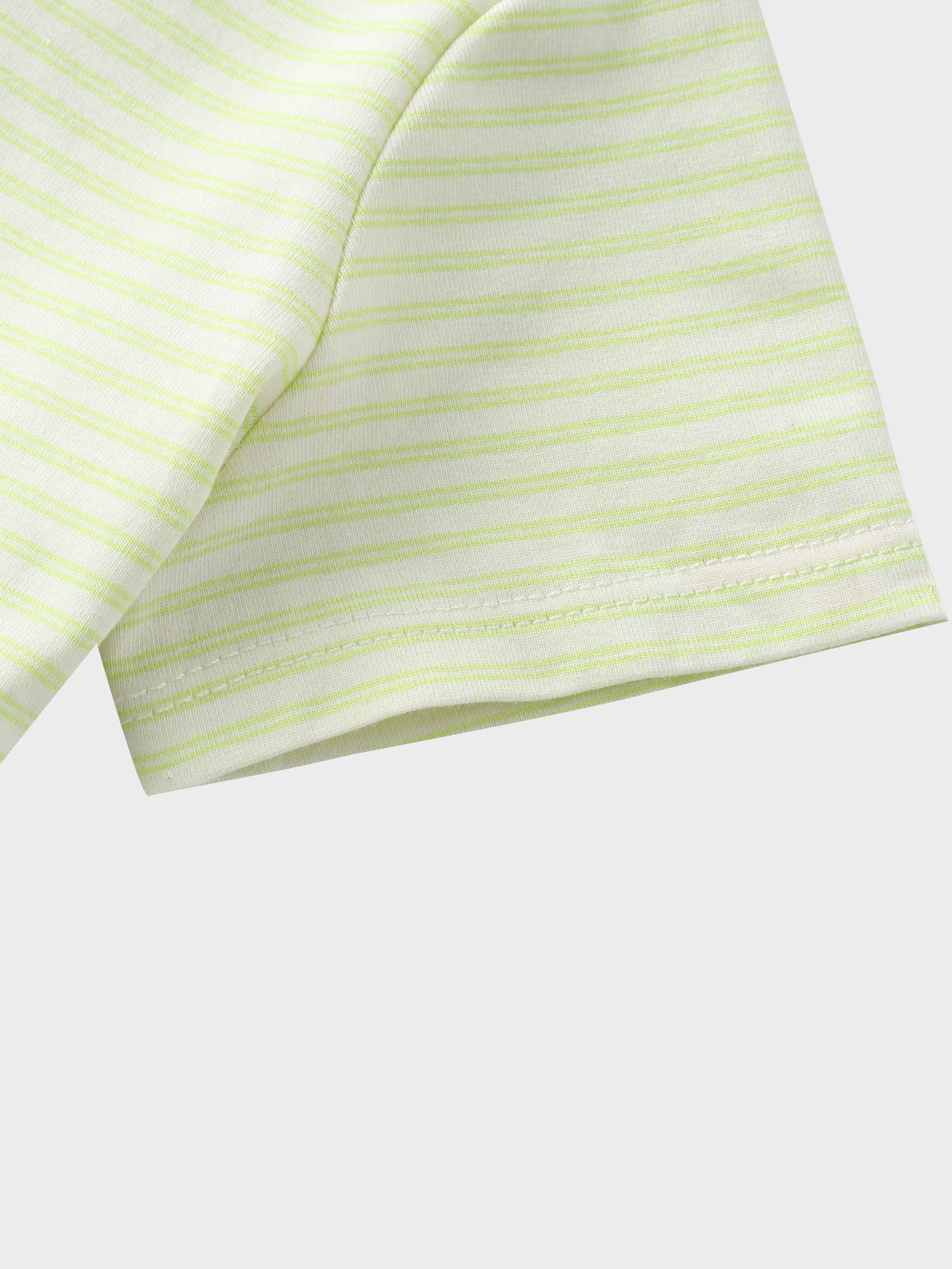 Yellow striped girls shirts sleeve