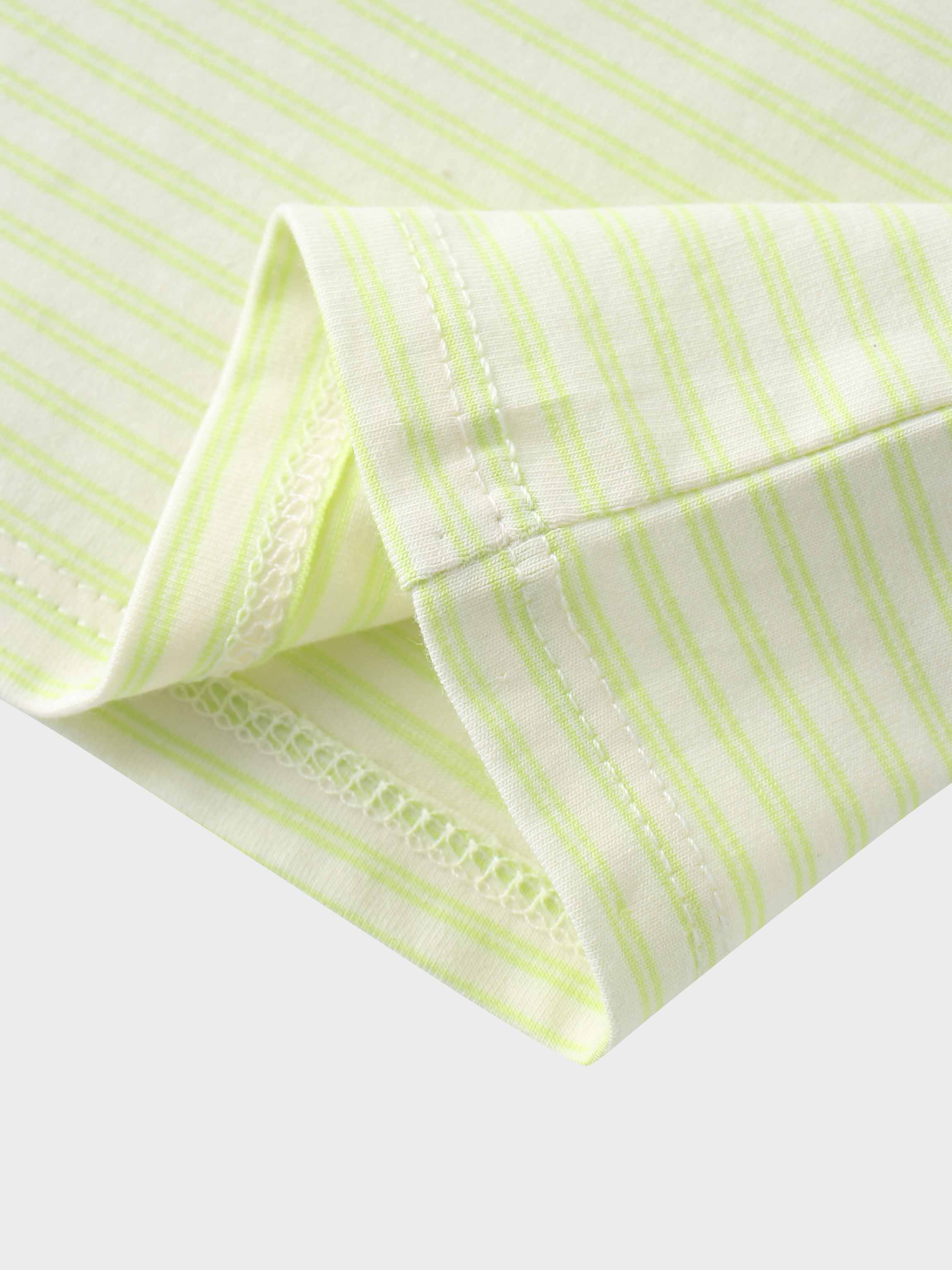 Yellow striped girls shirts fabric