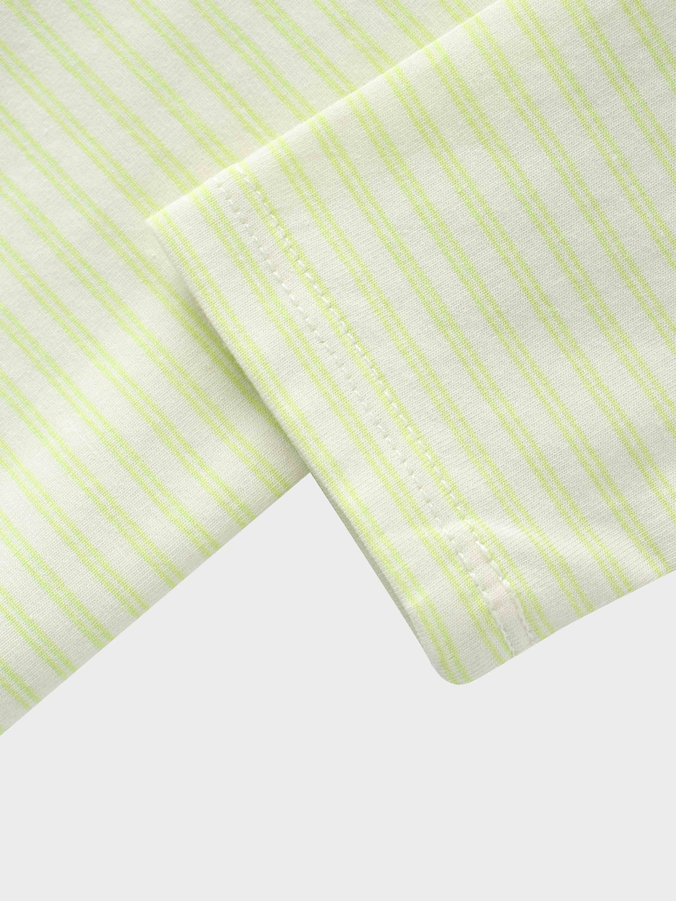 Yellow Striped 3/4 Sleeve T-Shirt