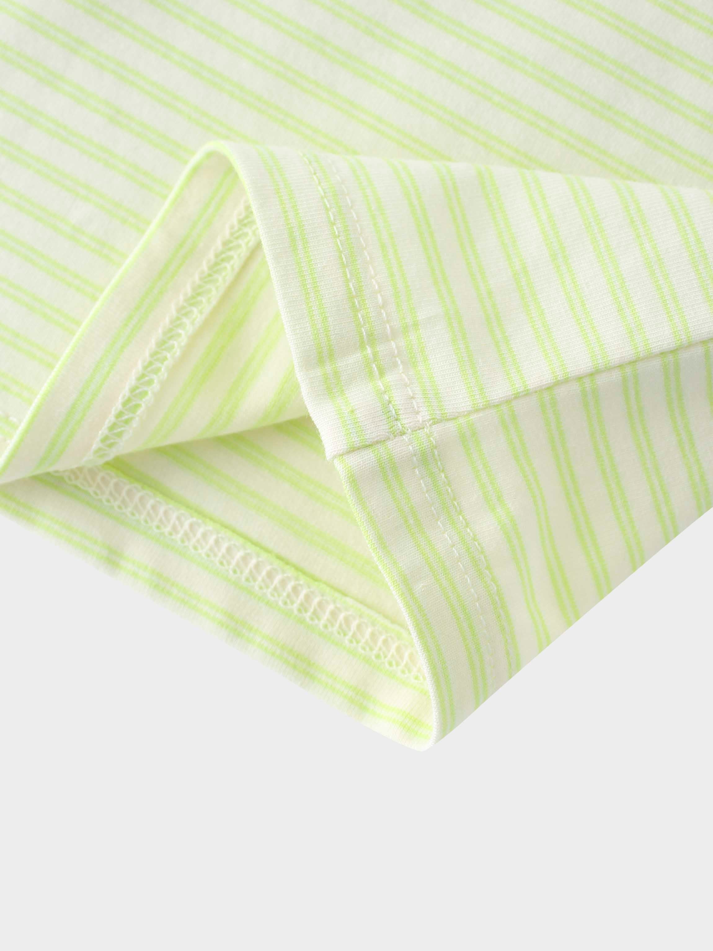 Yellow Striped 3/4 Sleeve T-Shirt