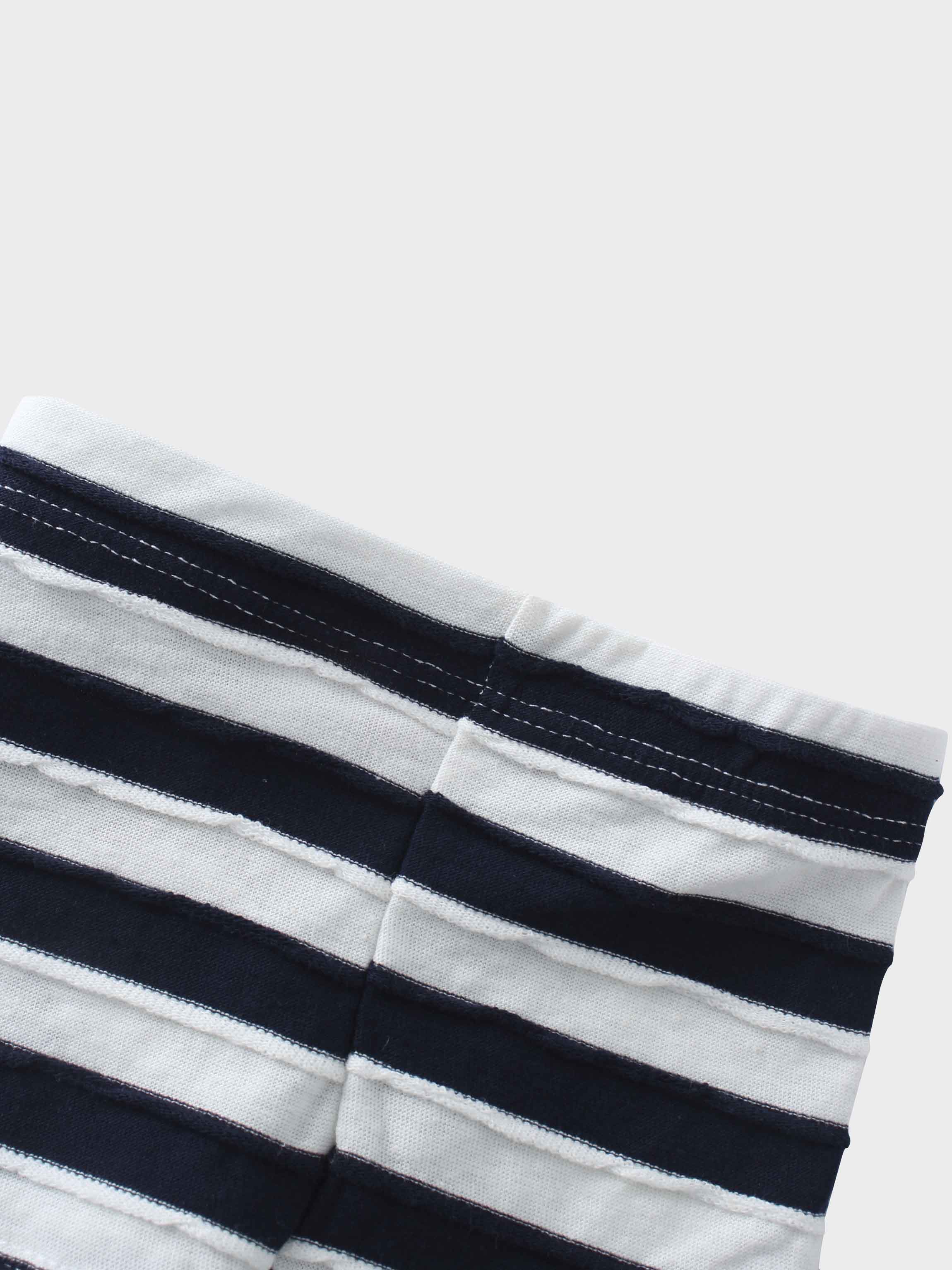 Boys shorts striped waistband view