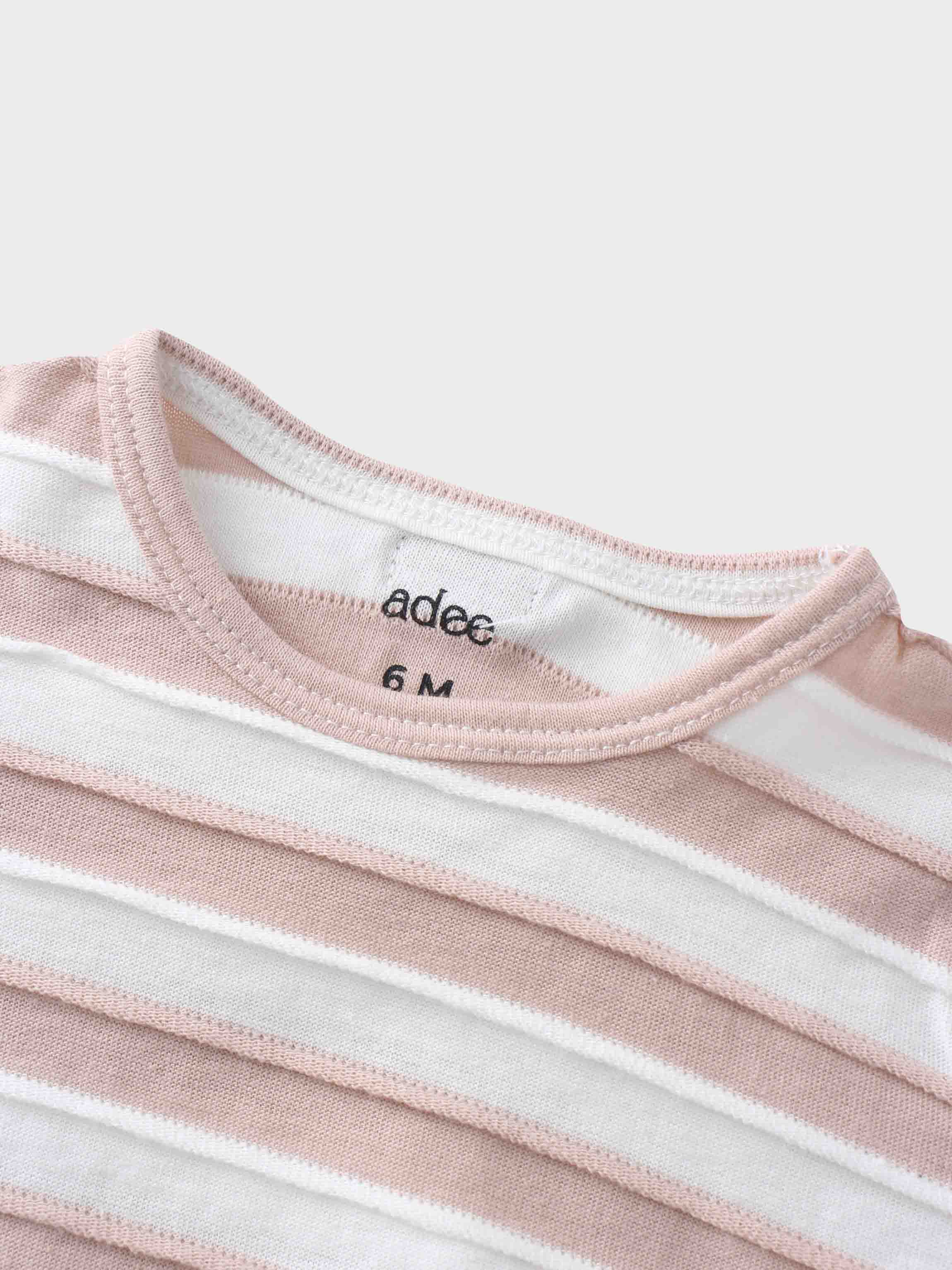 Light pink striped girls shirt