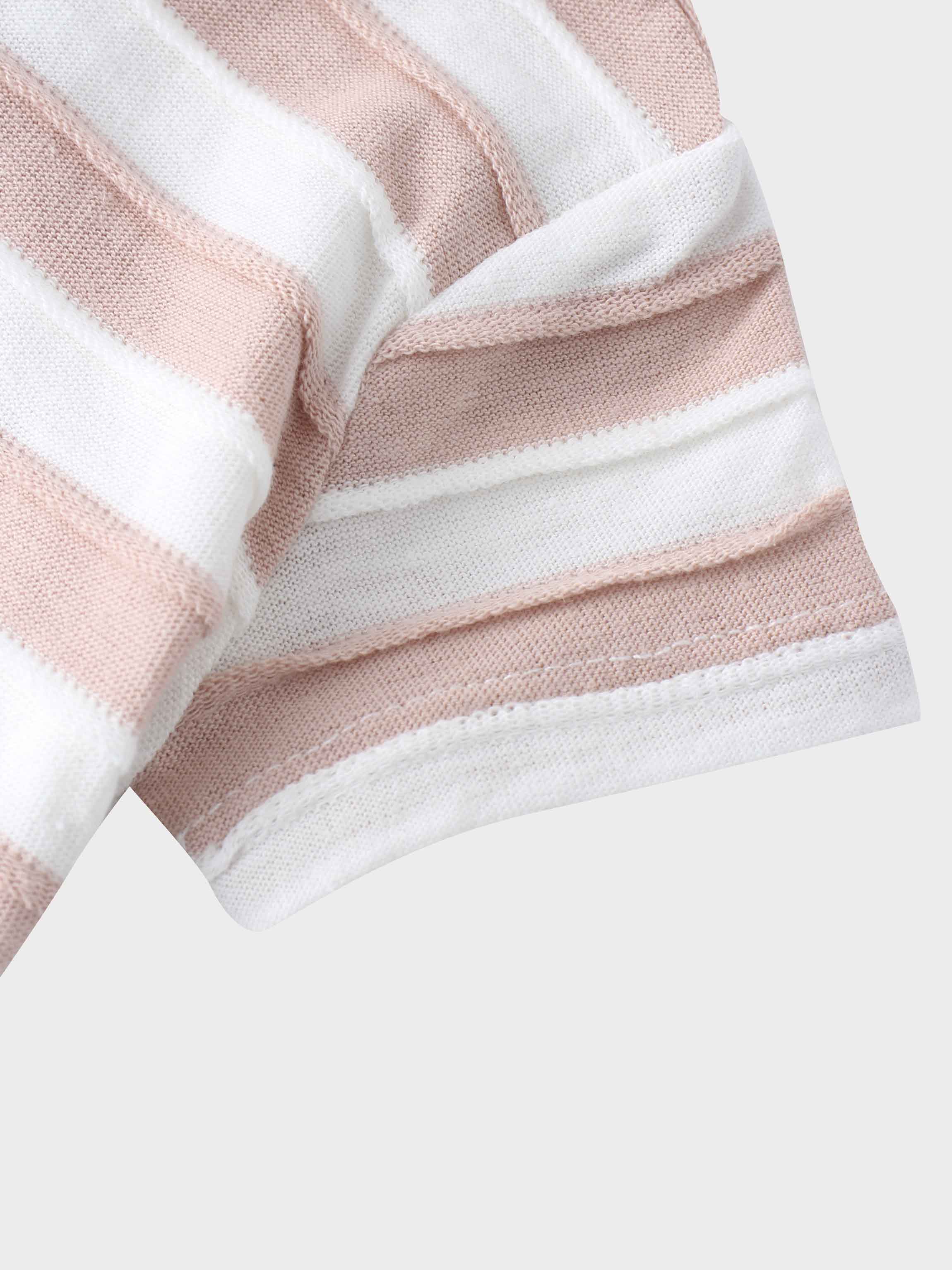 Striped sleeve of girls shorts set