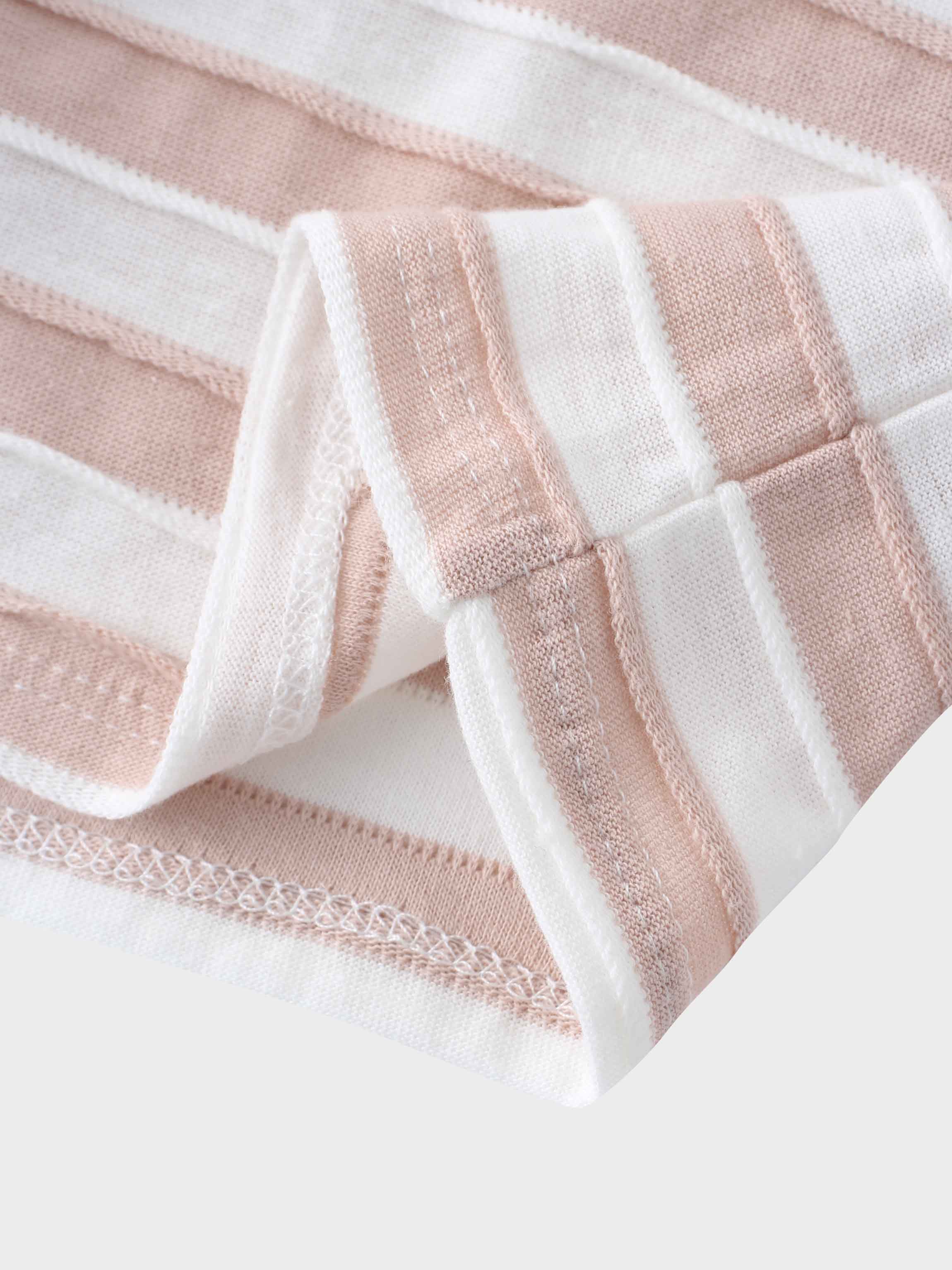 pink and white striped fabric for girls shorts.