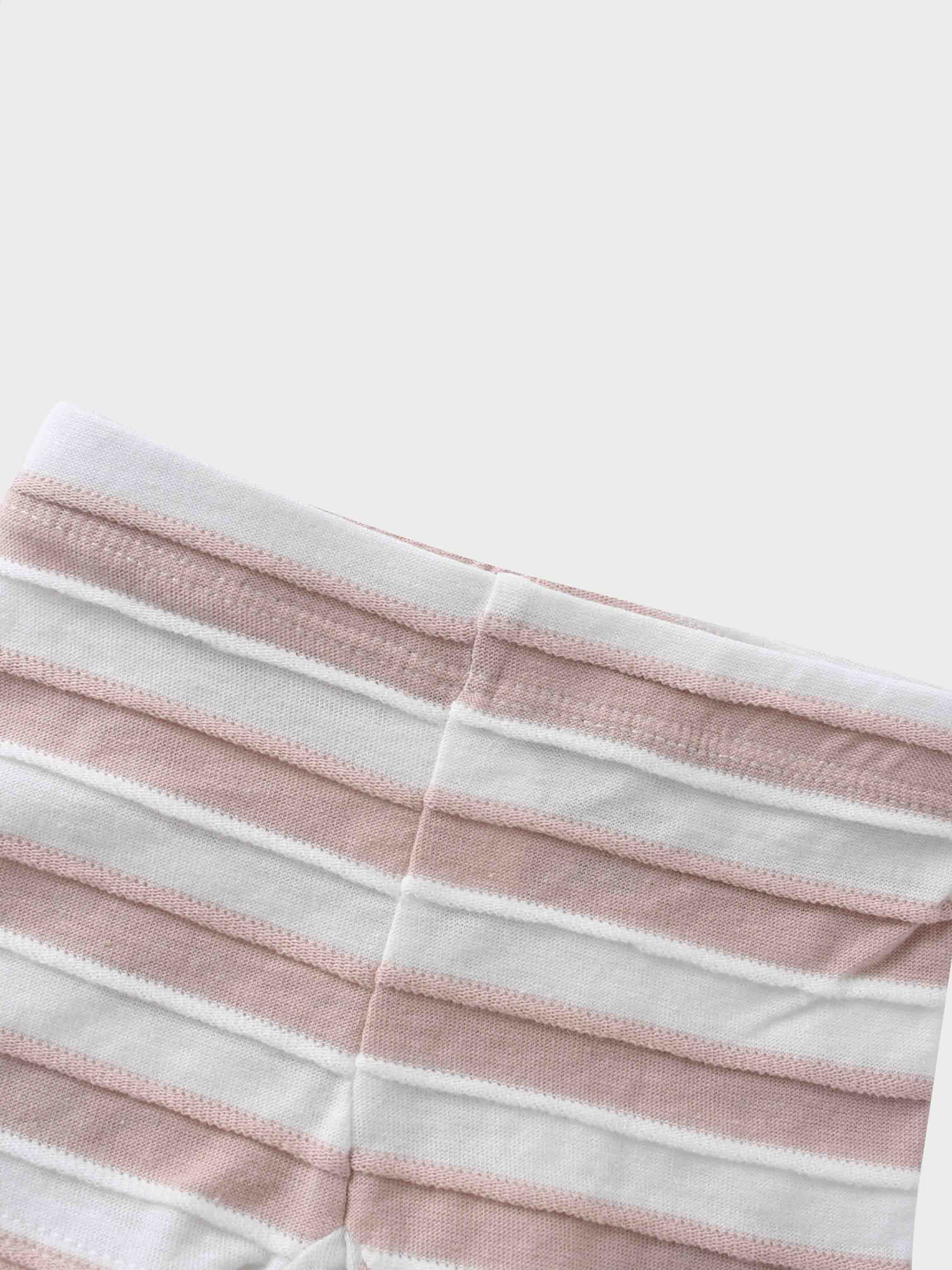 Girls shorts pink stripes fabric