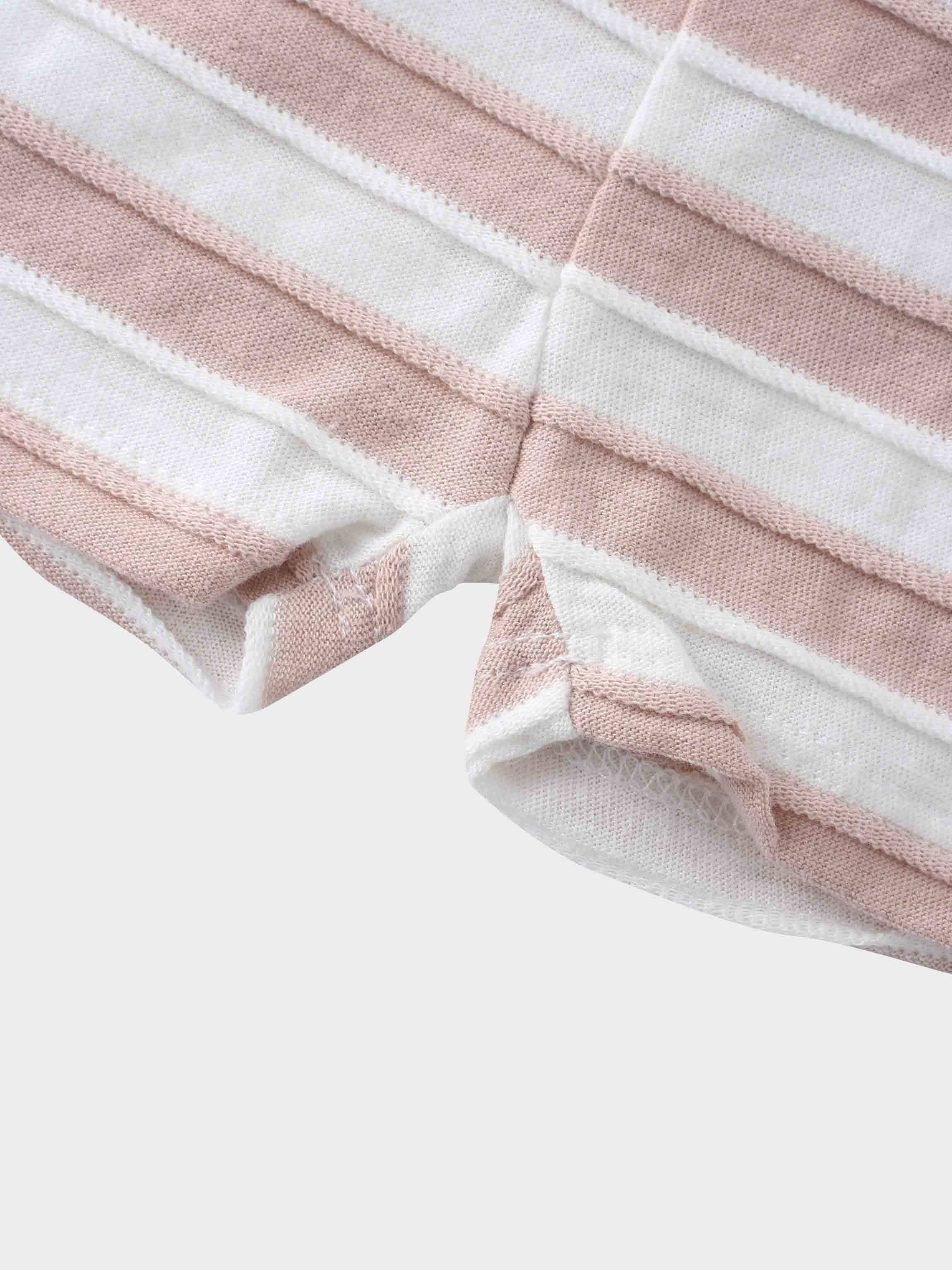 Striped textured girls shorts close-up