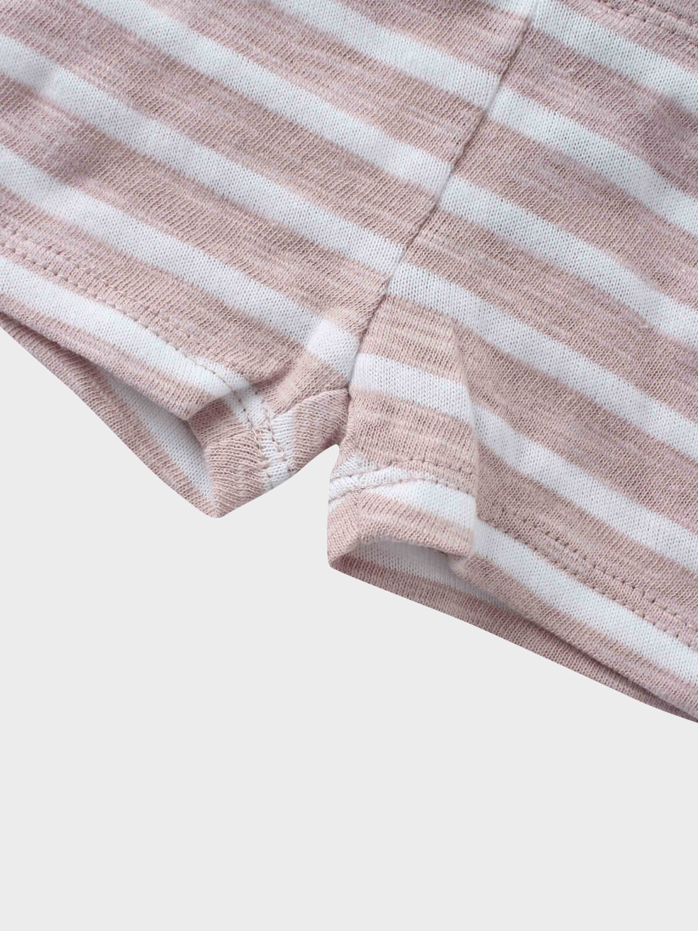 Striped pastel pink baby shorts