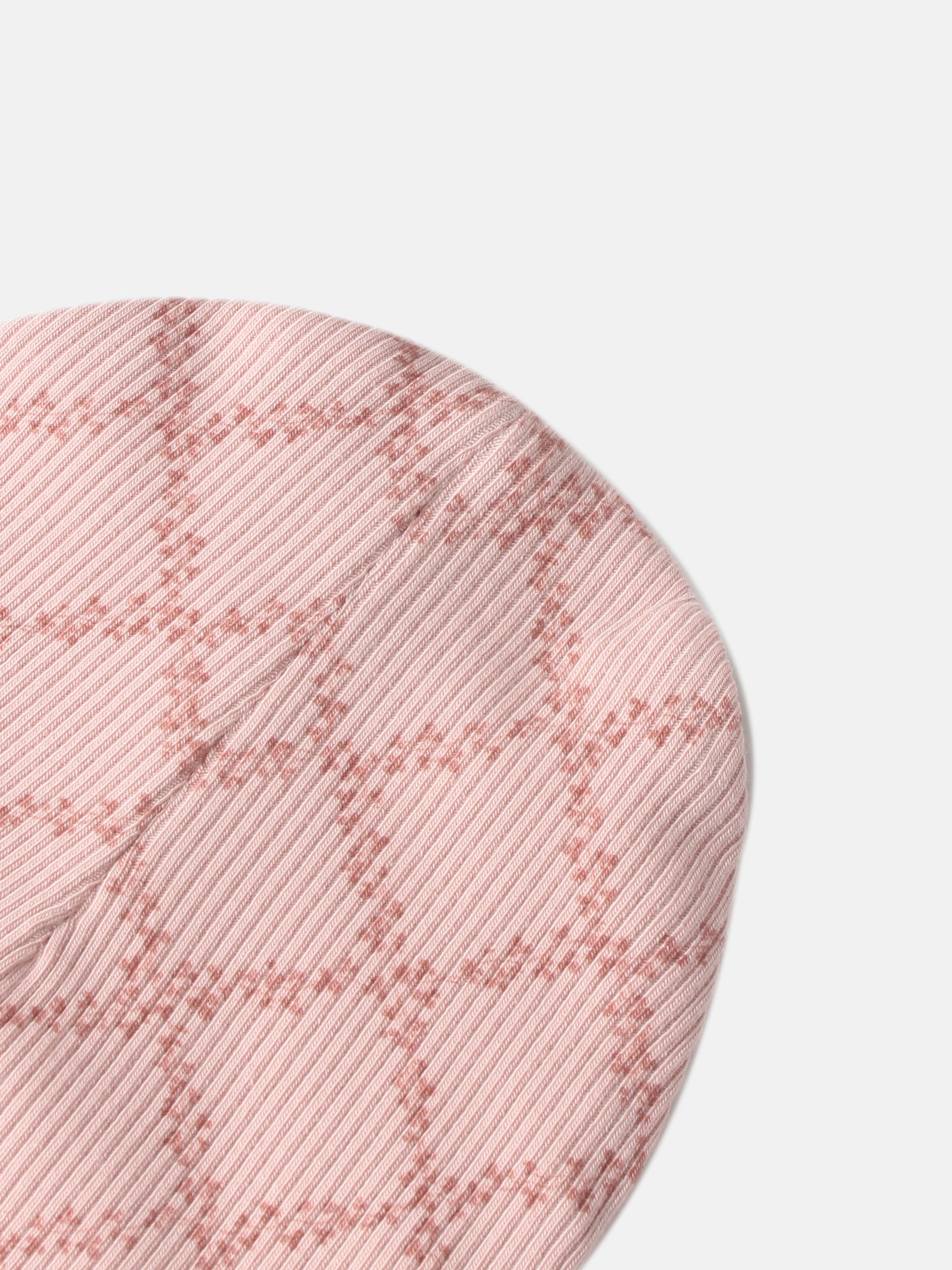 Pink Leaf Hat for girls by Adee, ribbed knit fabric in soft pink.