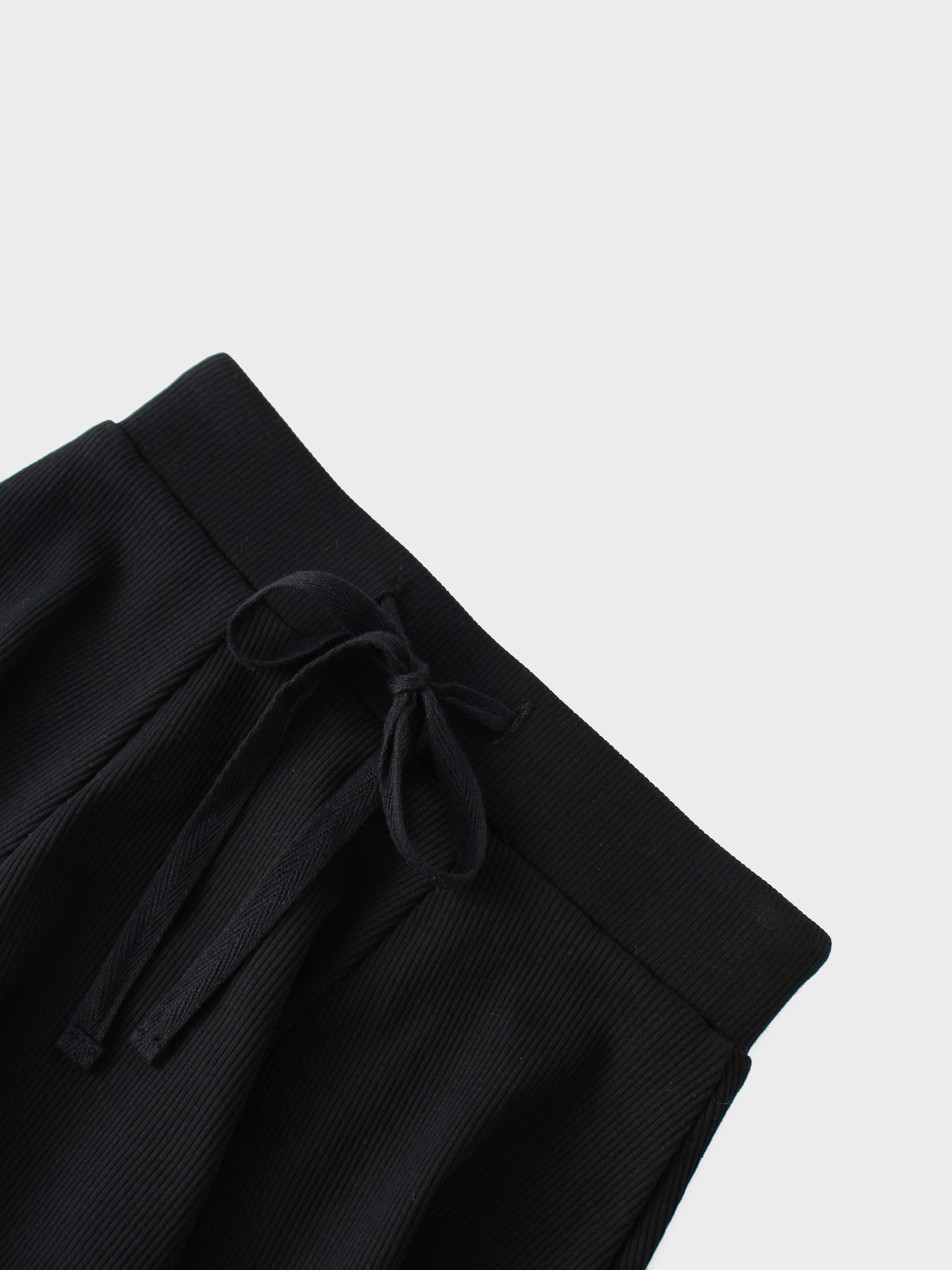 6 Panel Skirt- Black Ribbed