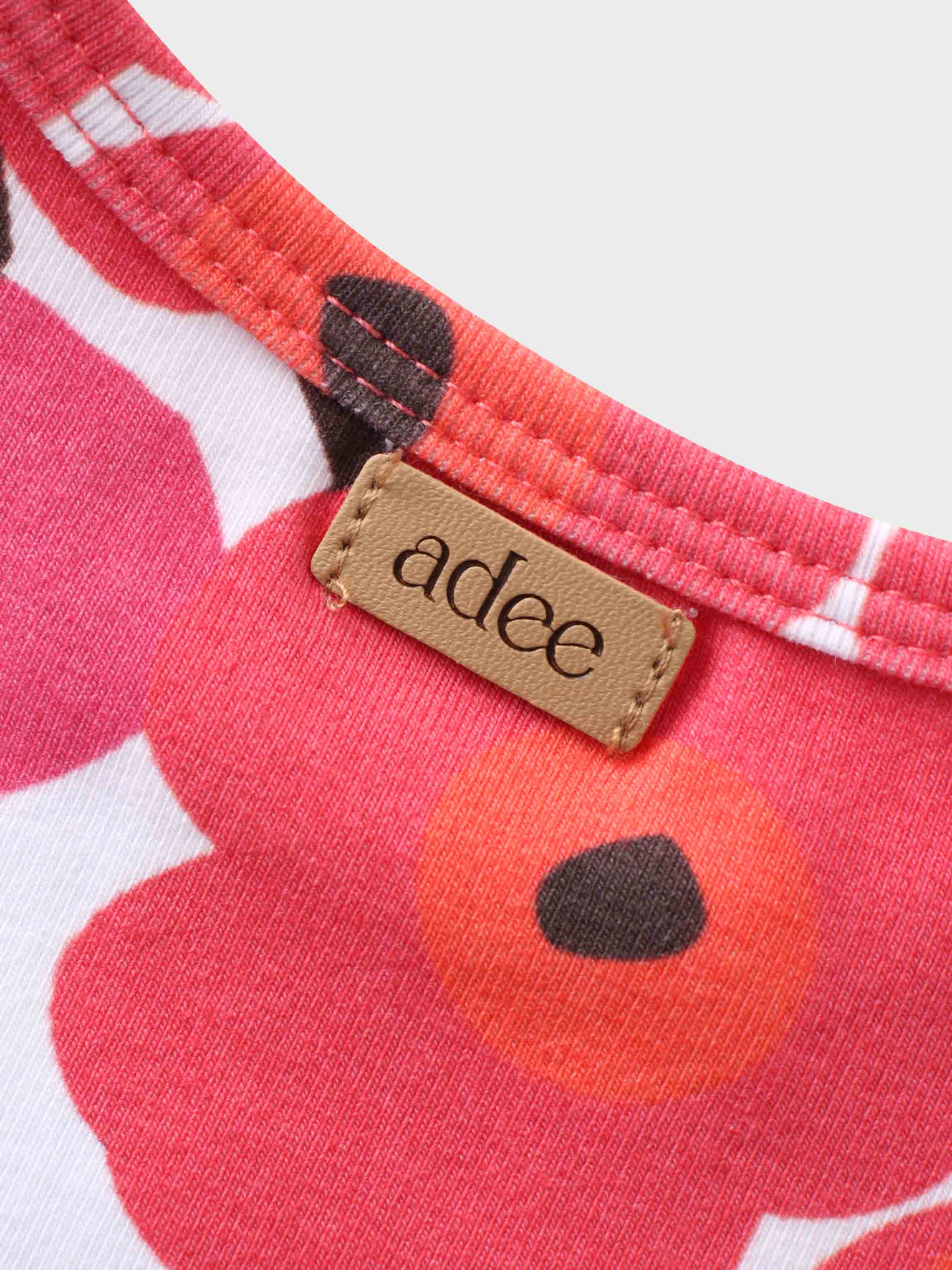 Pink floral print girls shirts