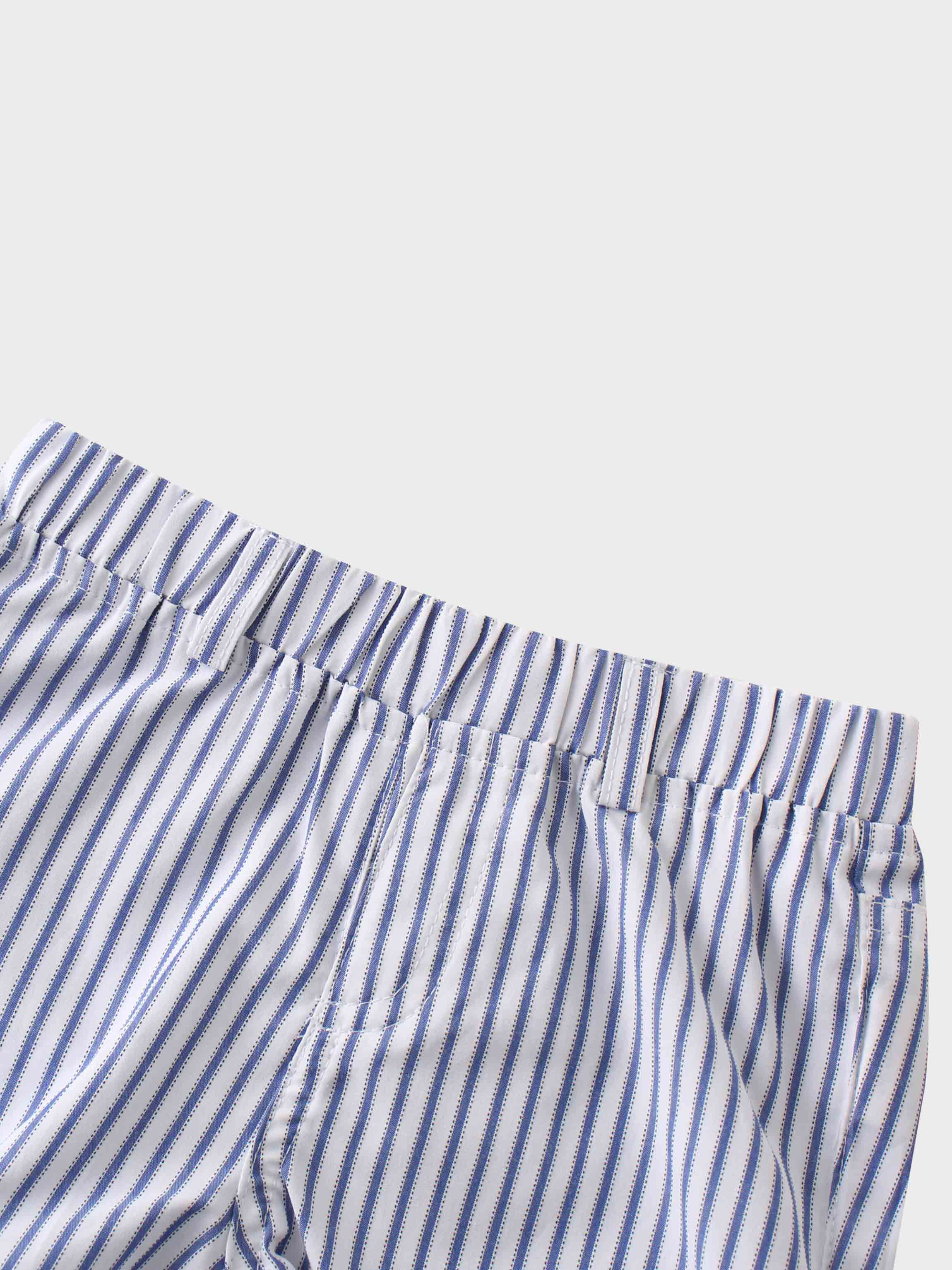 Boys shorts with blue stripes