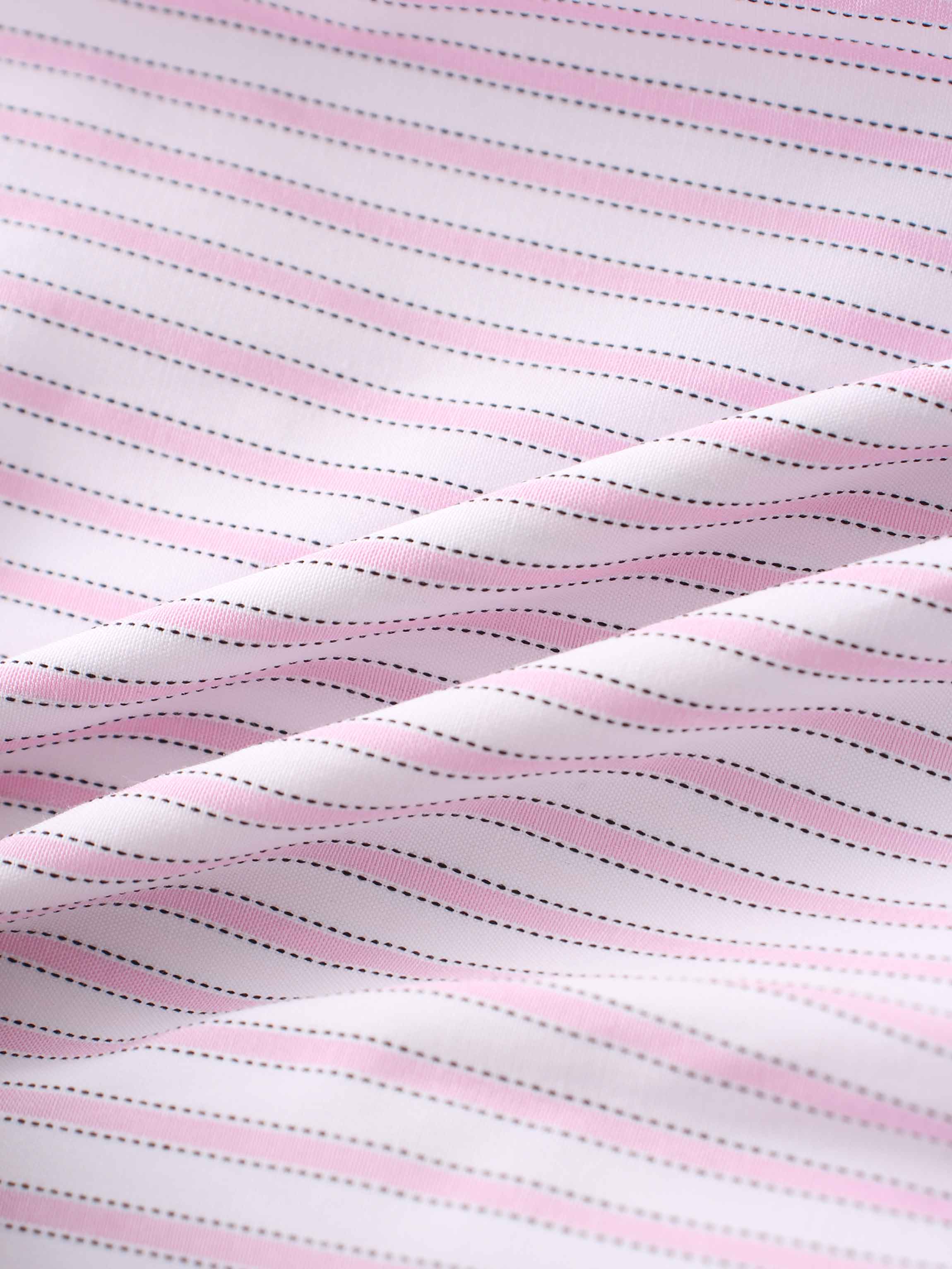 Striped pink fabric for baby romper