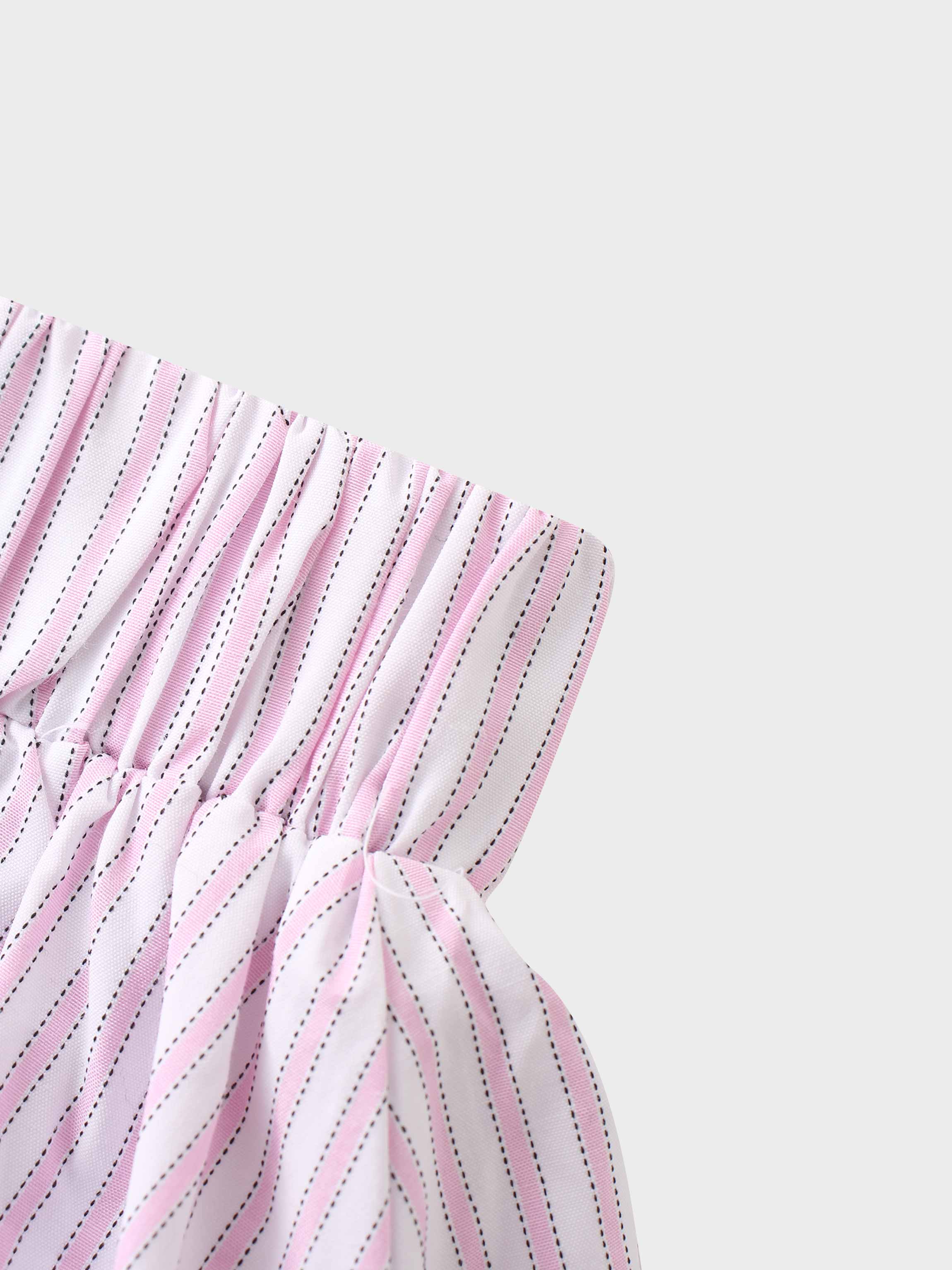 Striped cotton girls skirt detail