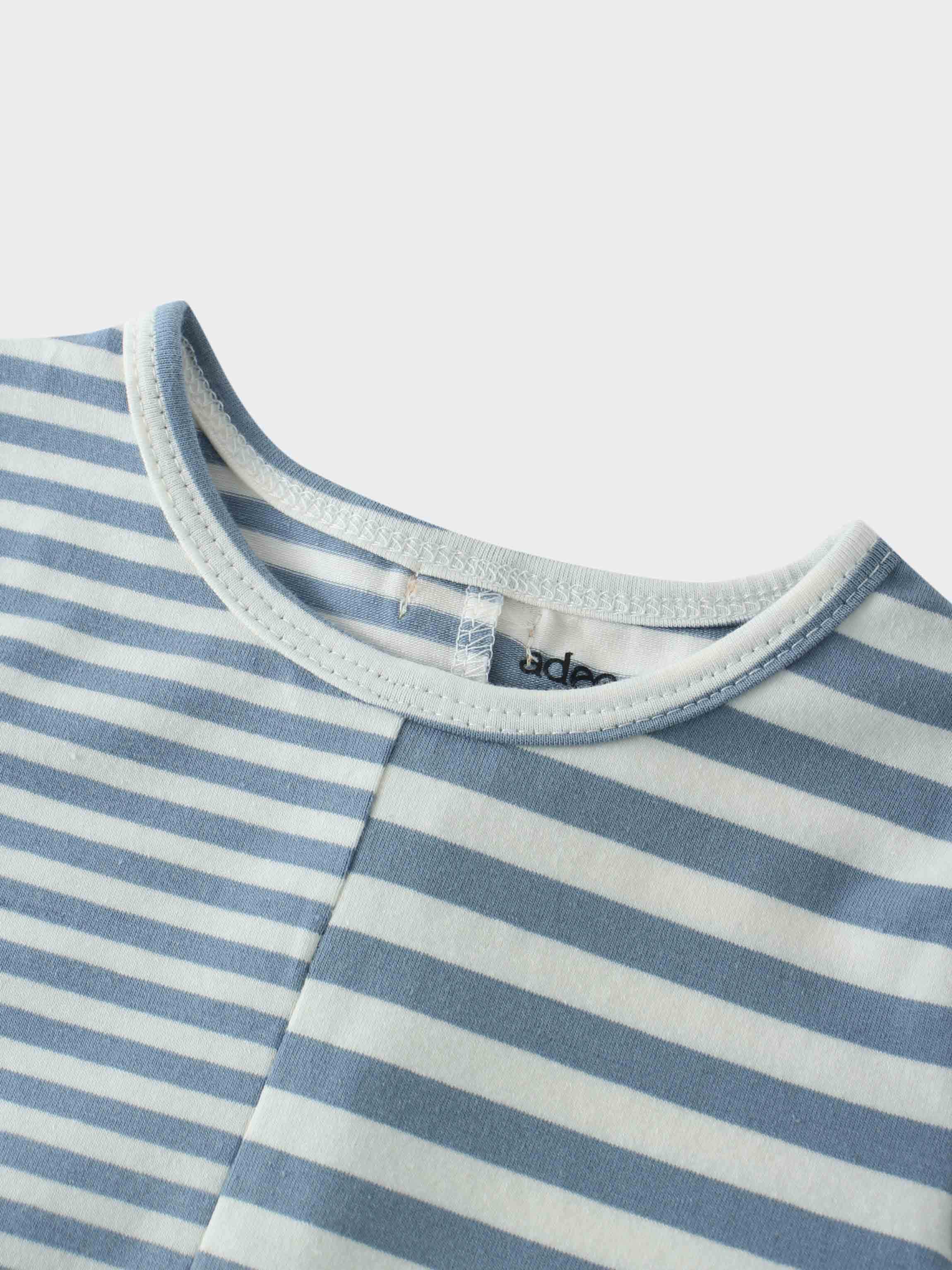 striped fitted t-shirt close-up
