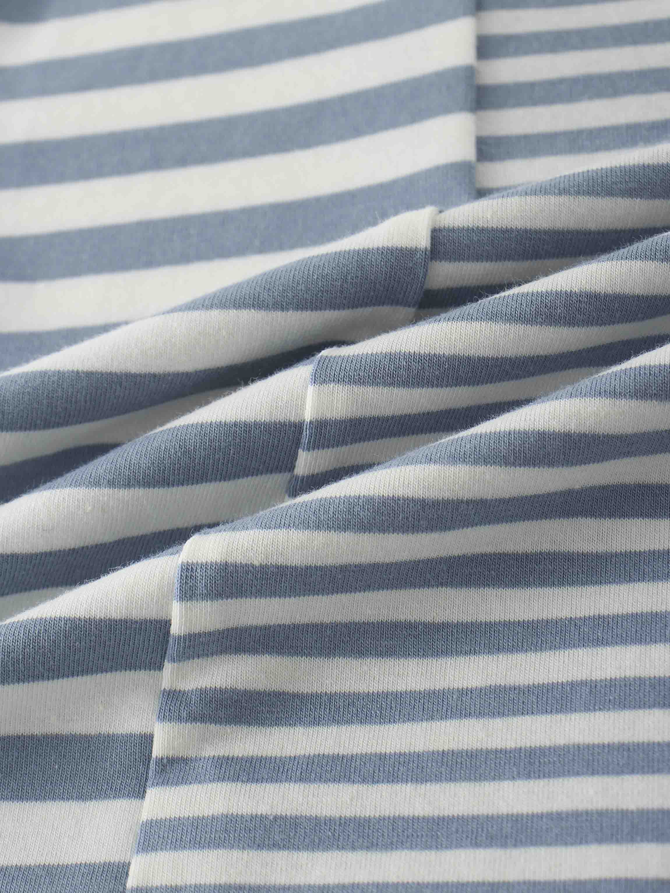 Light blue and white striped fabric
