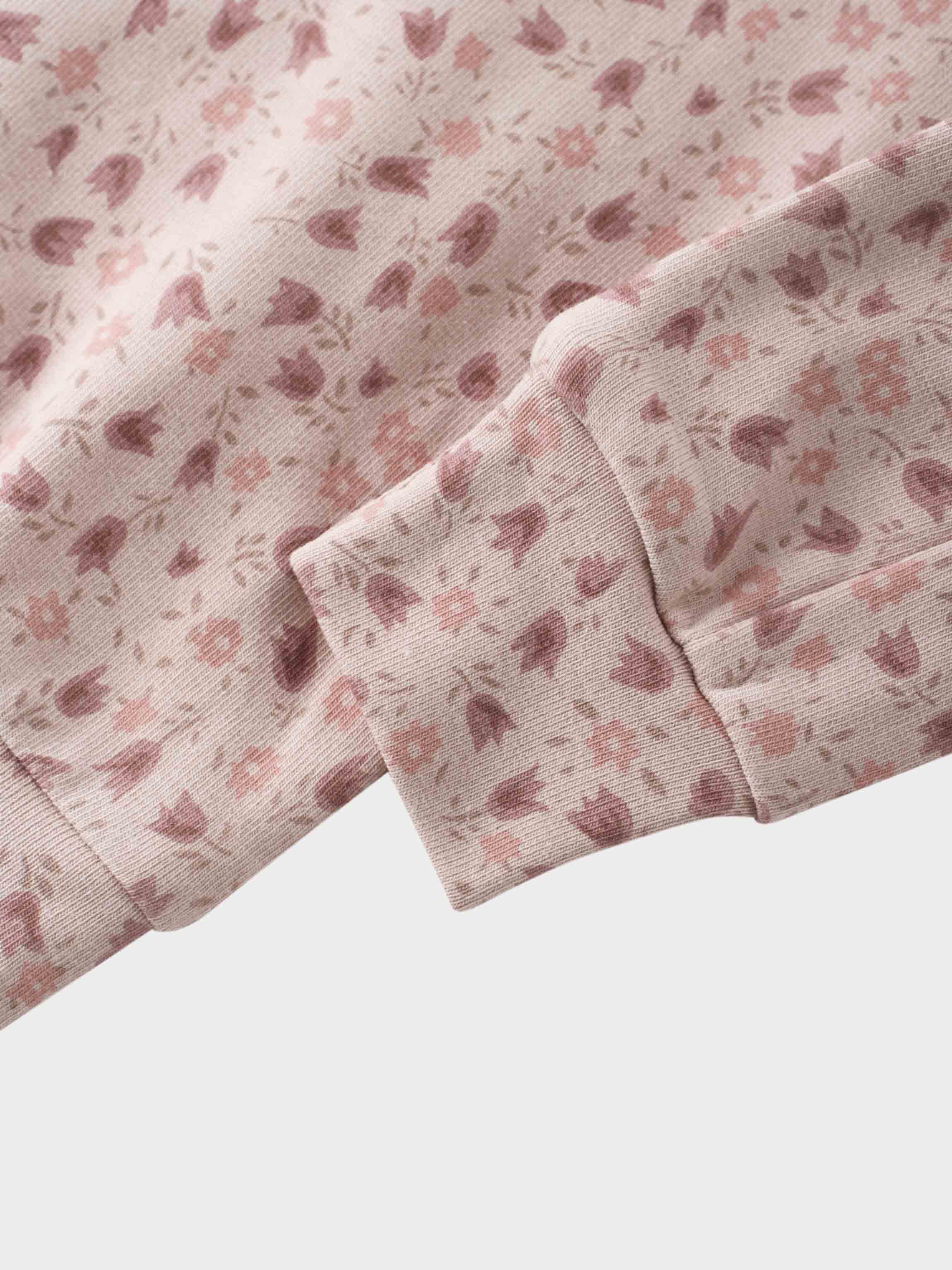 Soft purple tulip print girls sweatshirt