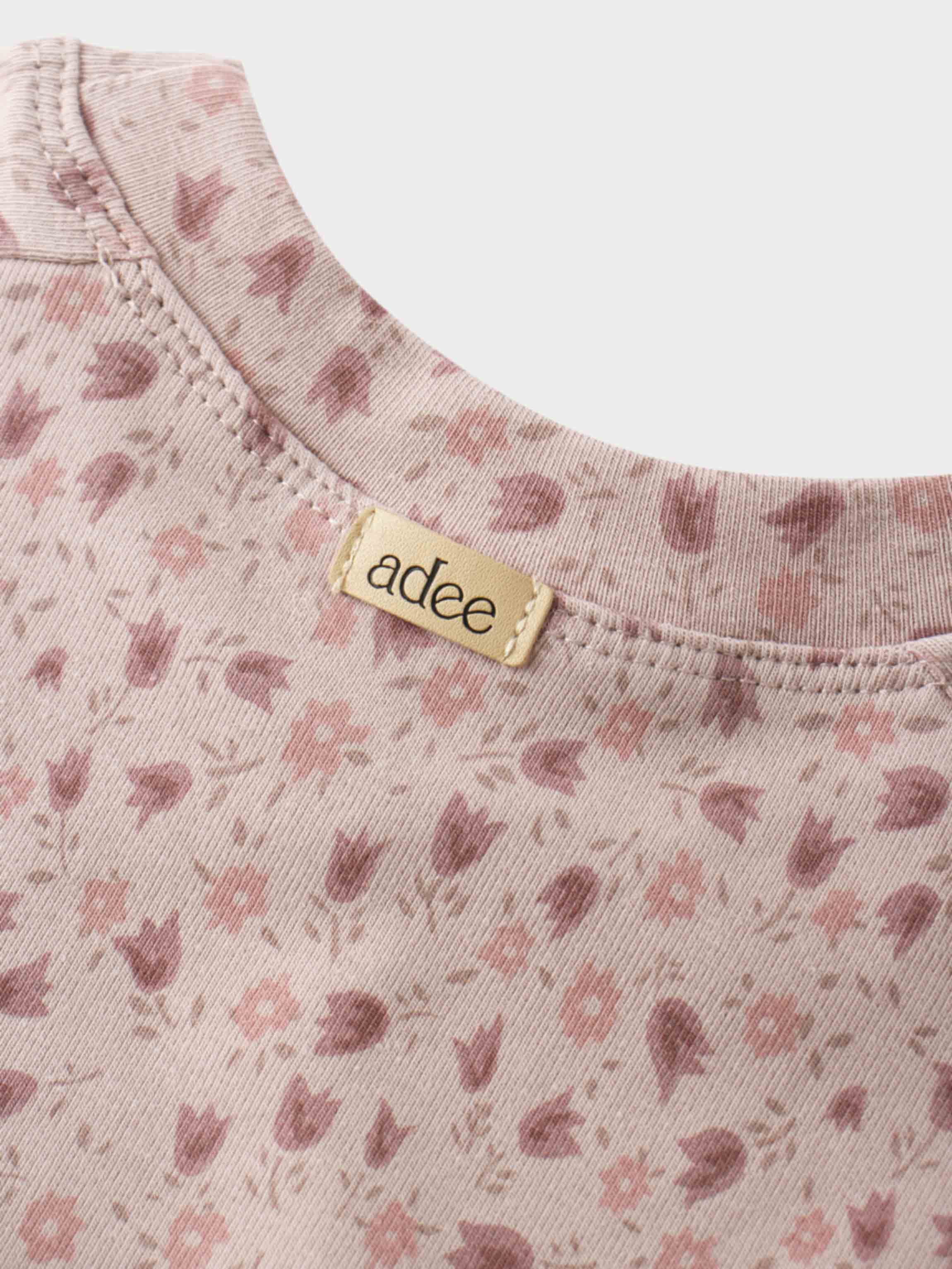 Purple tulip print girls sweatshirt
