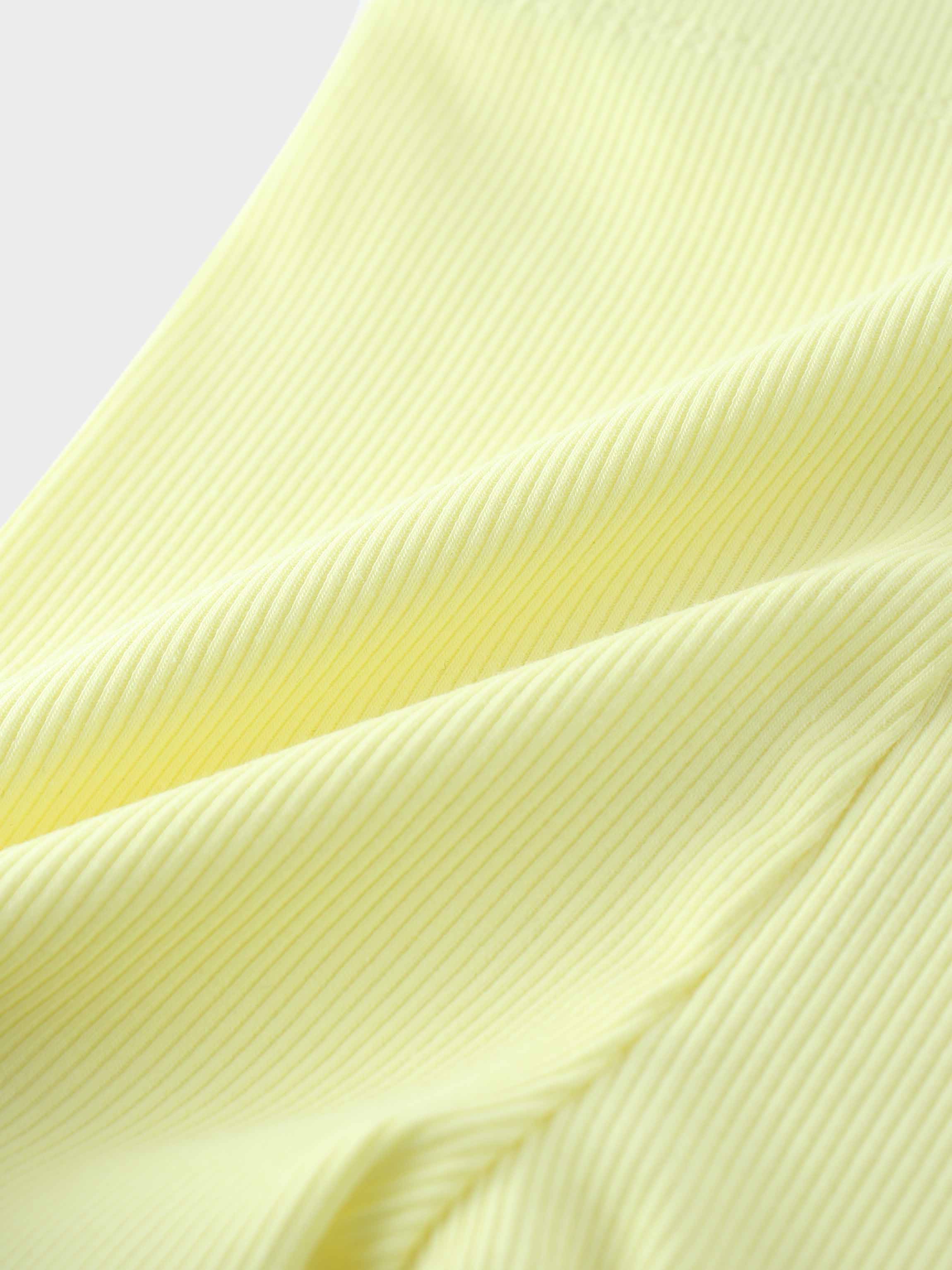 yellow ribbed fabric for kids&
