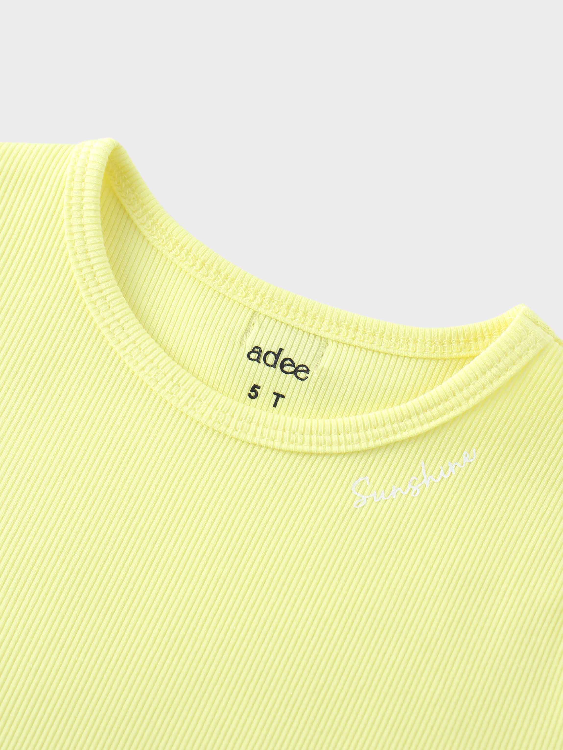 Boys yellow ribbed T-shirt