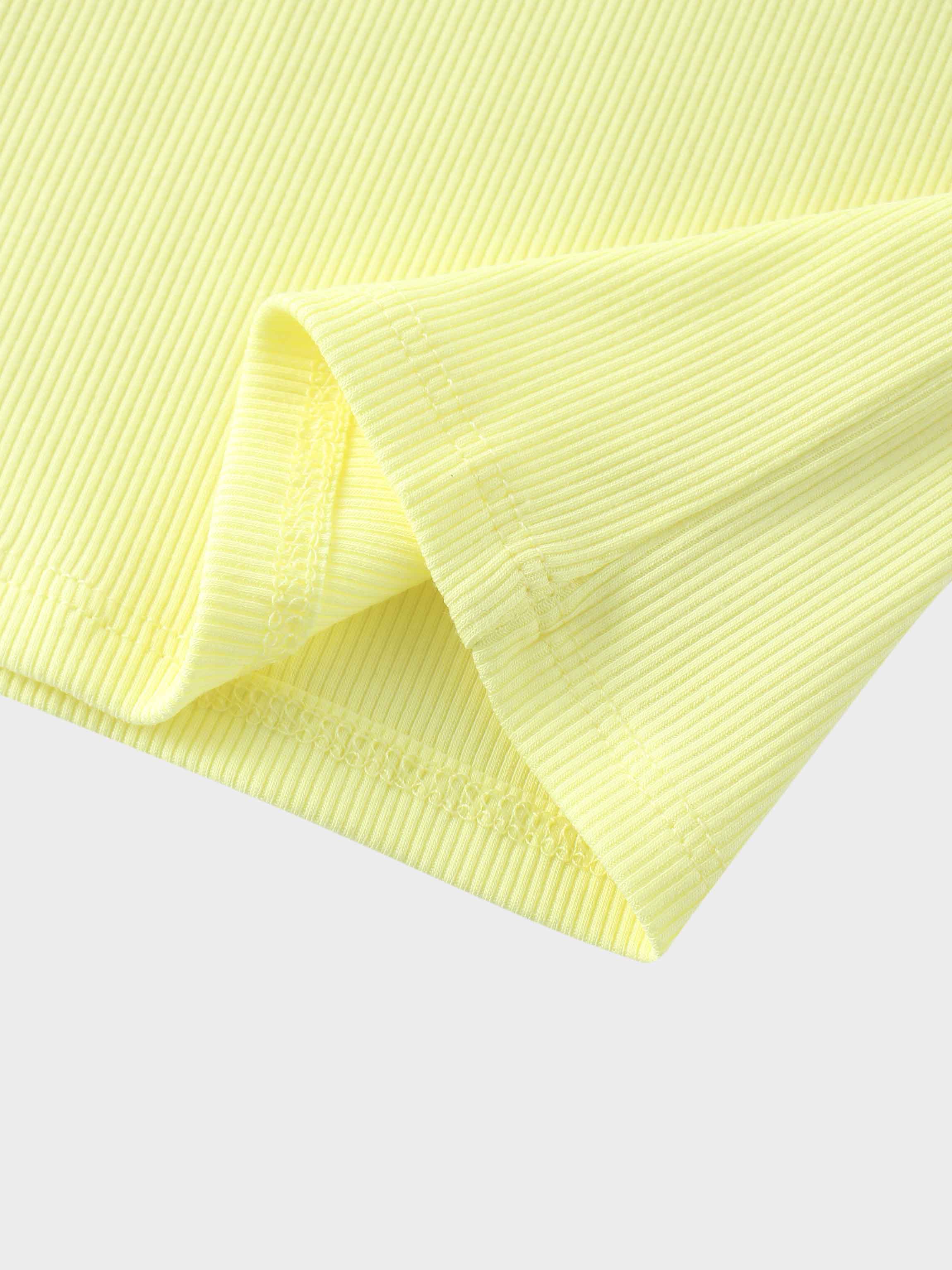 Soft yellow ribbed T-shirt boys