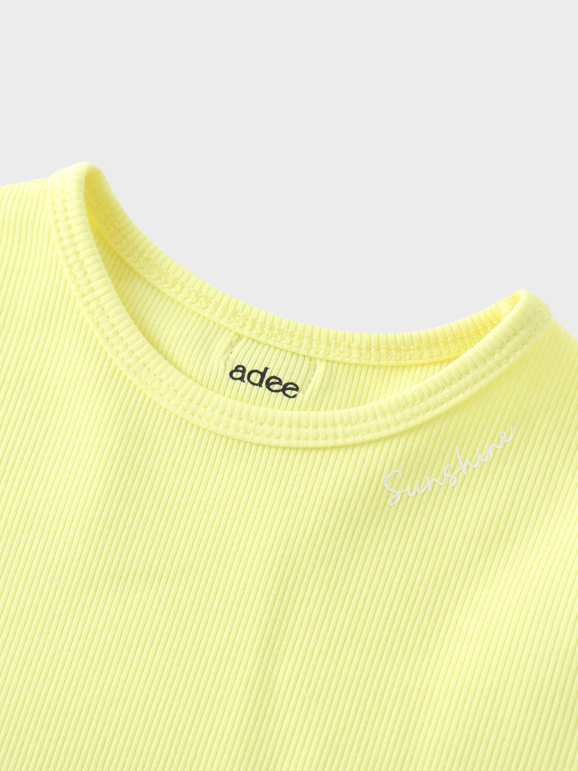 Yellow girls shirt with Sunshine