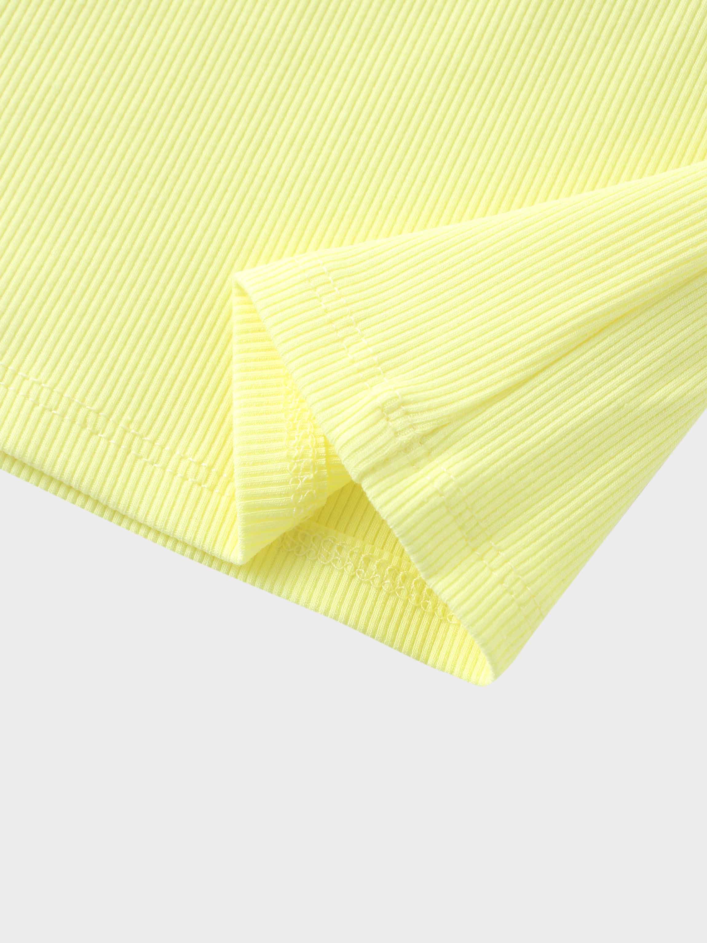 Yellow ribbed fabric for kids