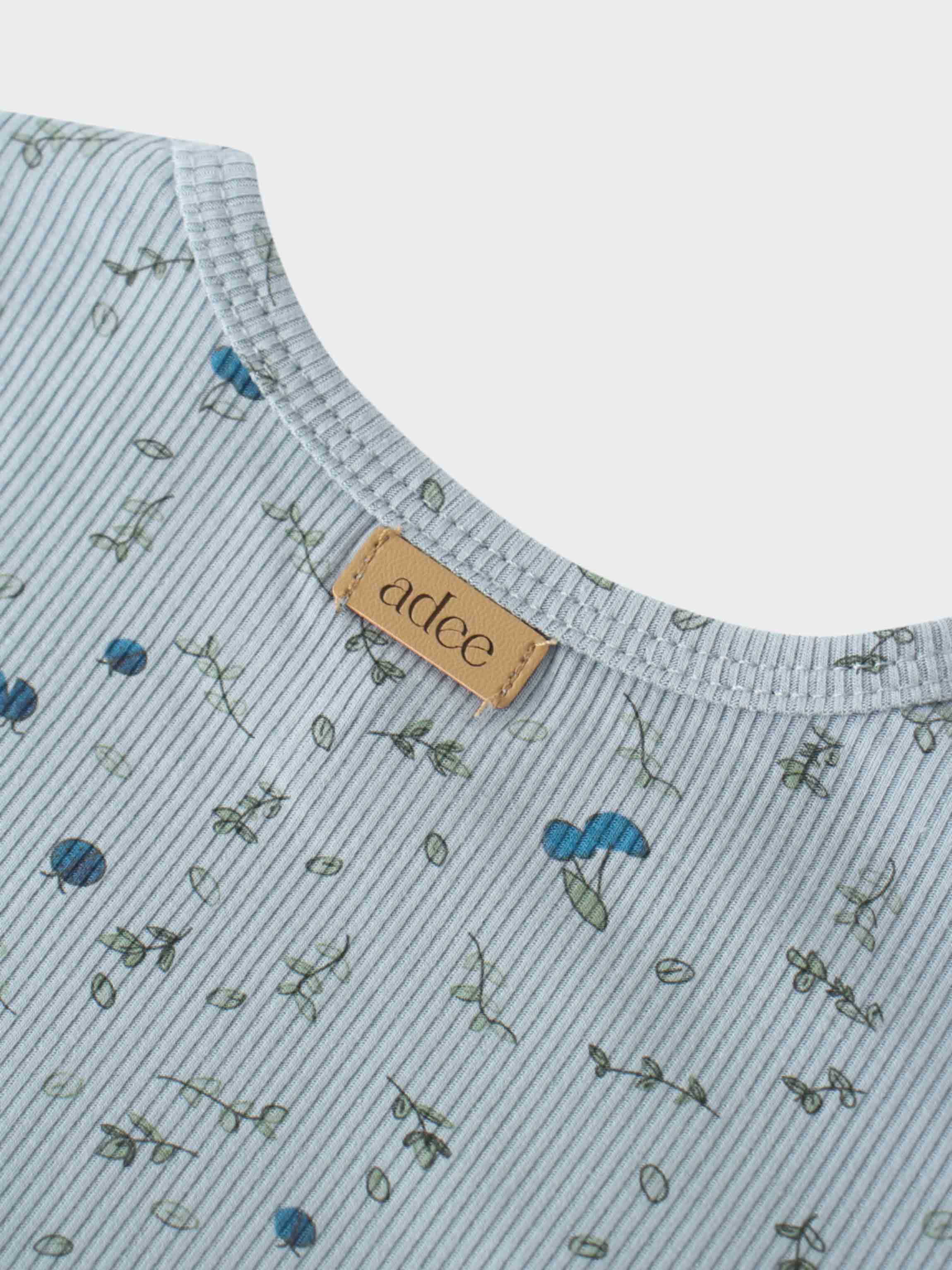 Blue pajama fabric close-up