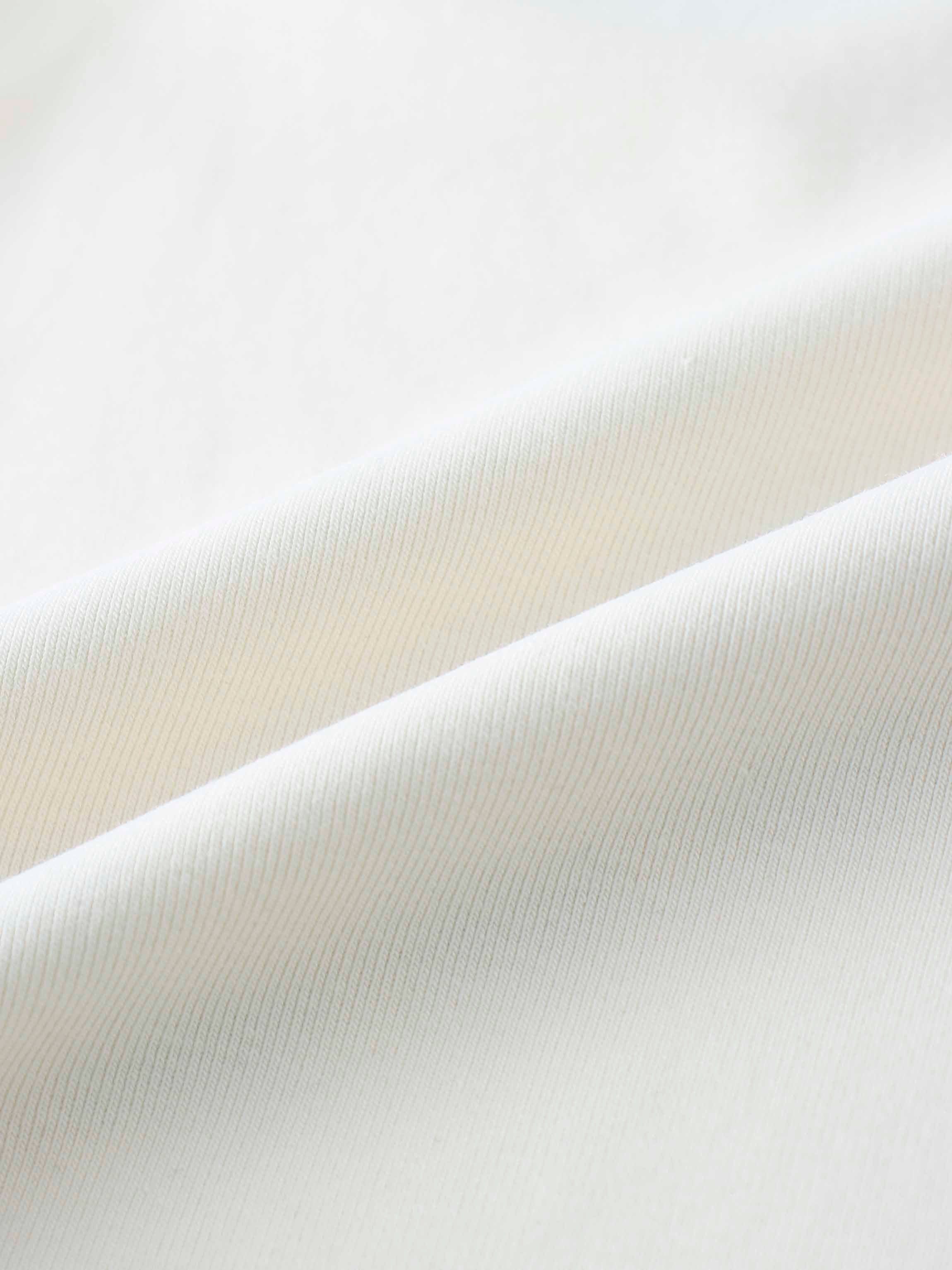 Soft ribbed off-white fabric close-up
