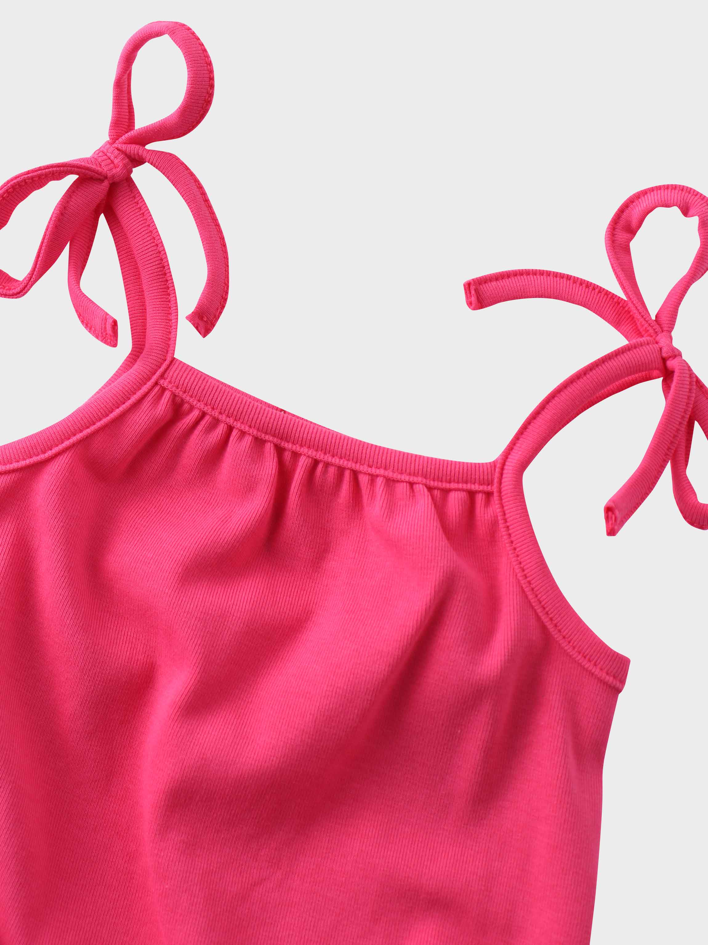 Baby pink romper shoulder straps