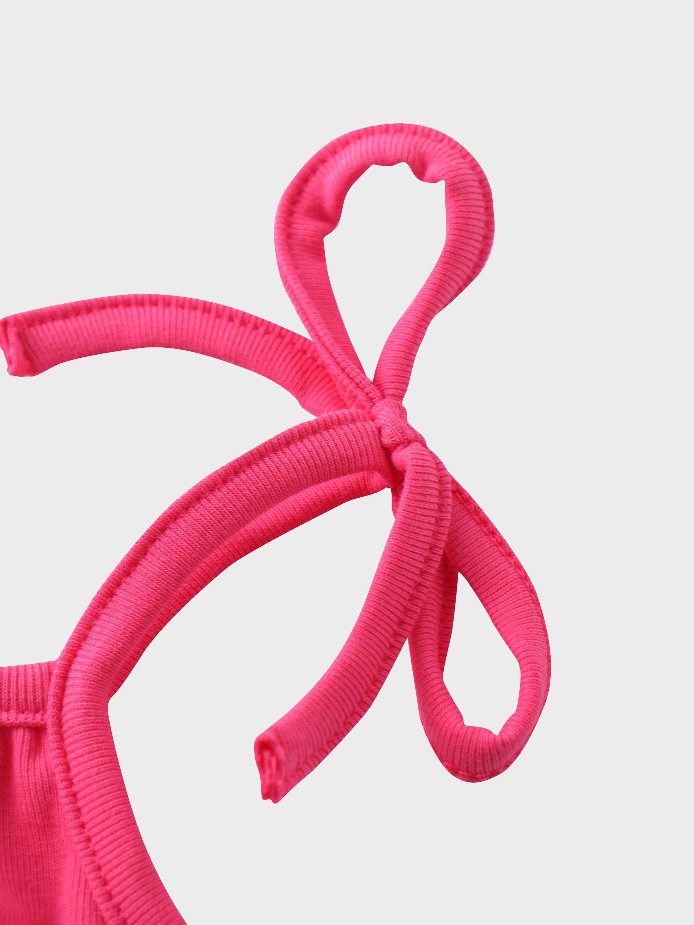 Cute baby romper pink straps