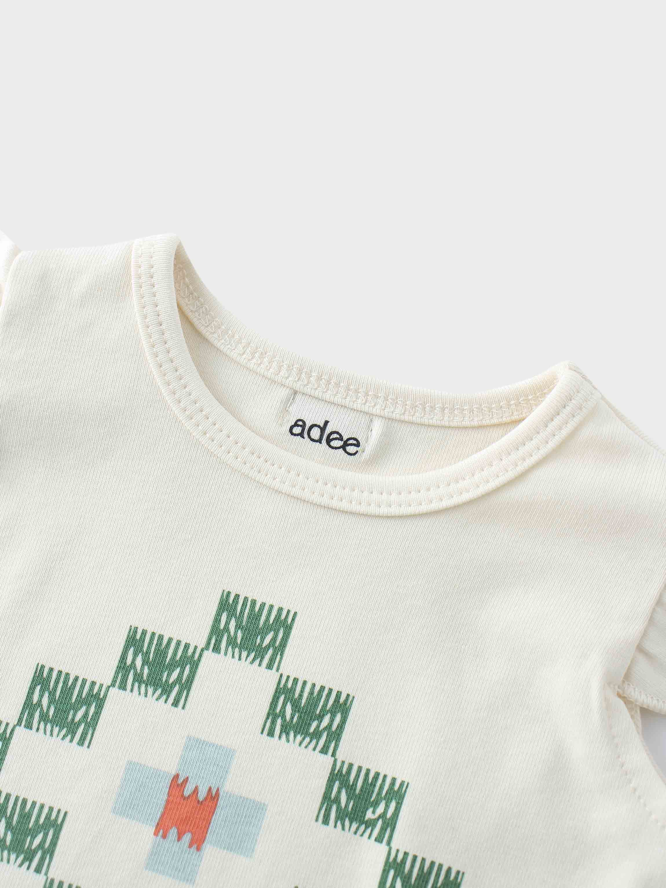 Green diamond pattern baby tank