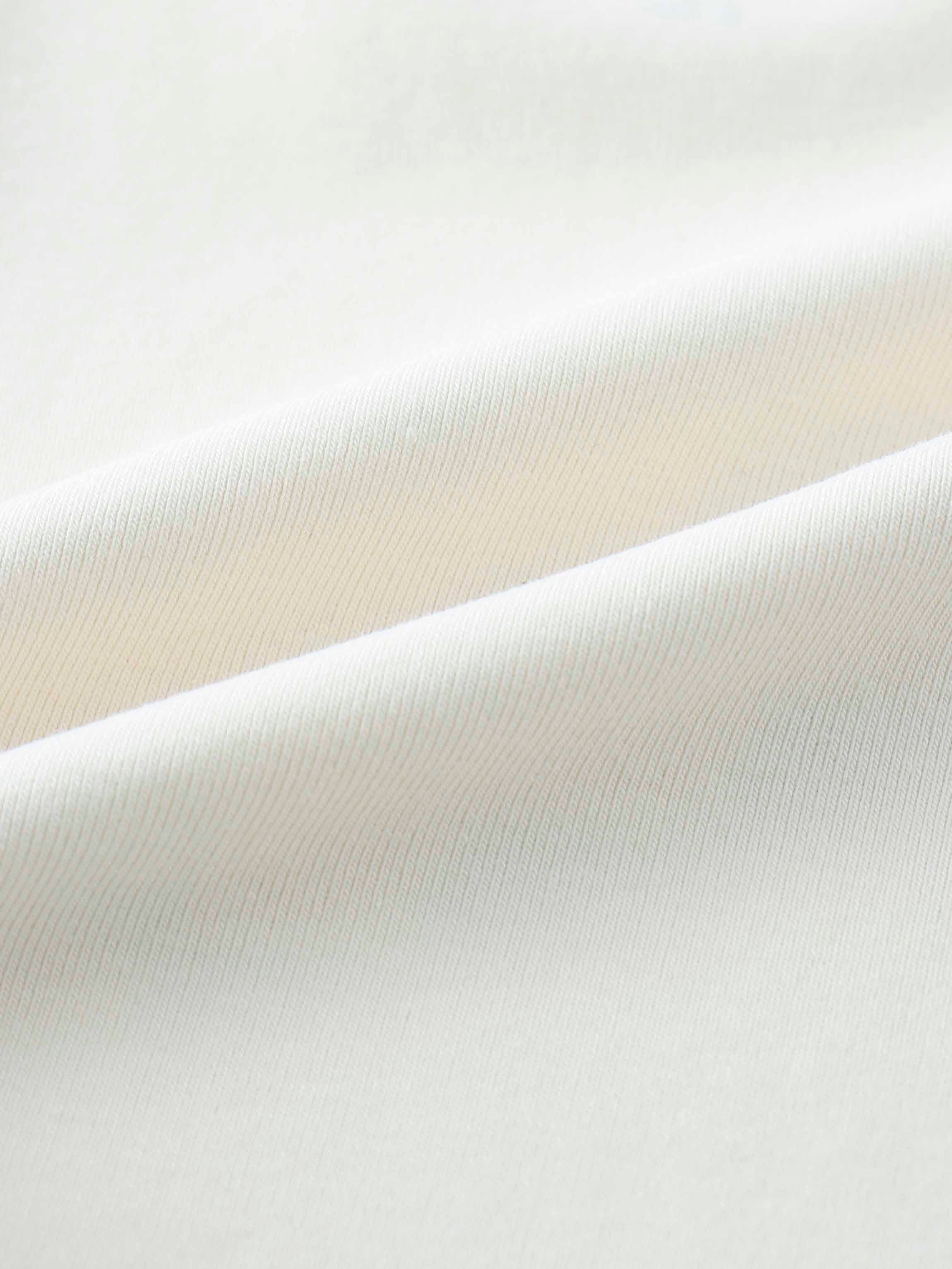 Soft ribbed off-white fabric texture.