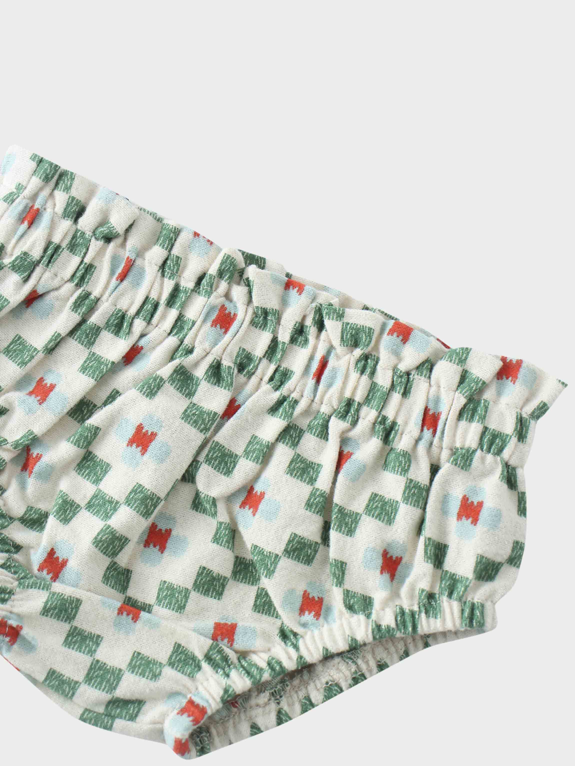 Geometric patterned cotton bloomers for boys